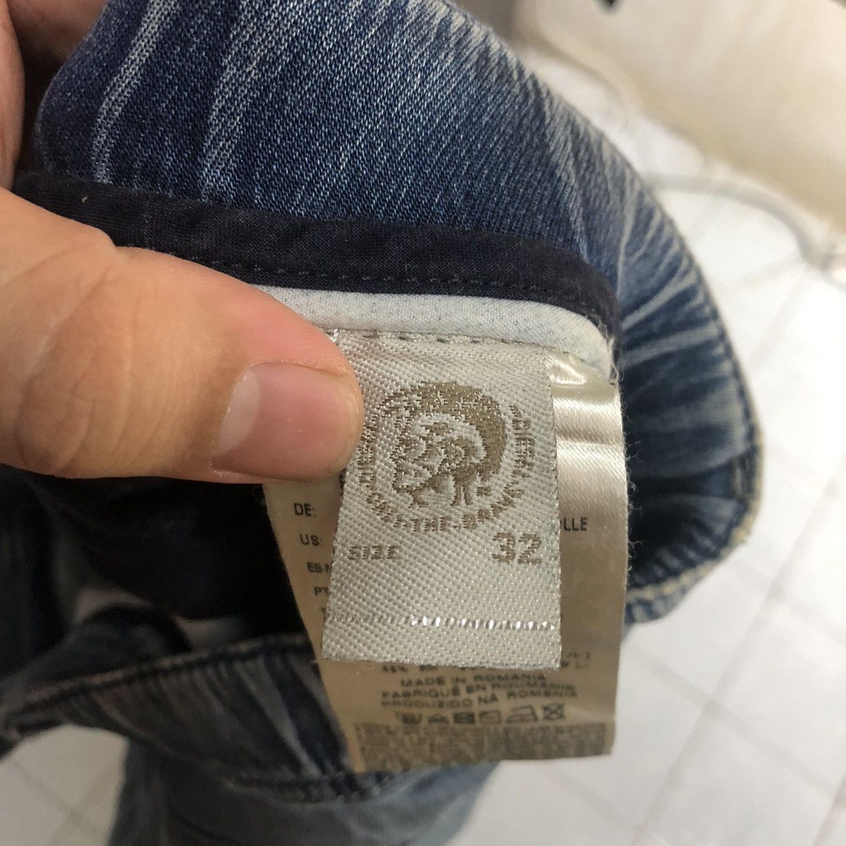 Diesel Diesel Blue Distressed Denim Pants #A2092 Size US 33 - 23 Thumbnail