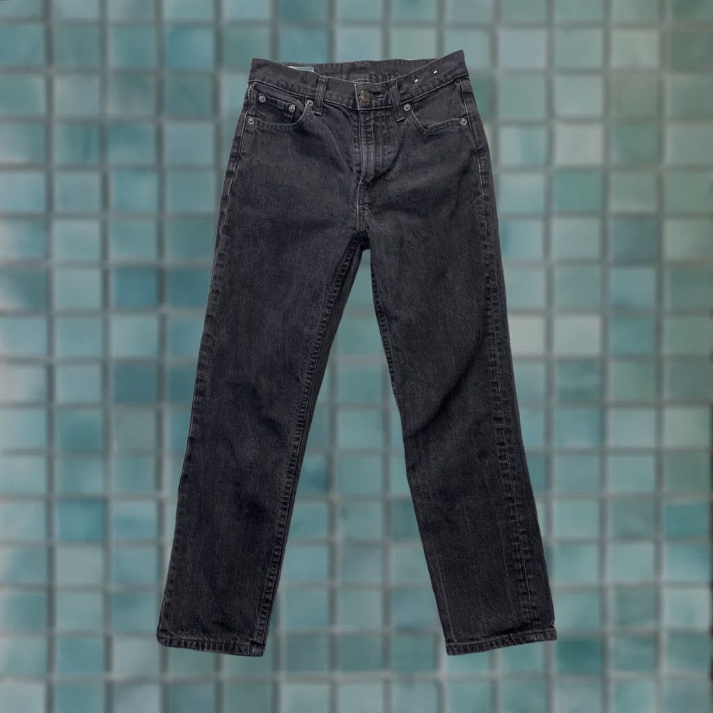 Gap Gap Jeans Womens 25 Black Cheeky Straight Leg High Rise Denim Cotton Stretch Jeans 1969 City Preppy 5-Pocket Regular Womens Size 42" / US 20 - 1 Thumbnail