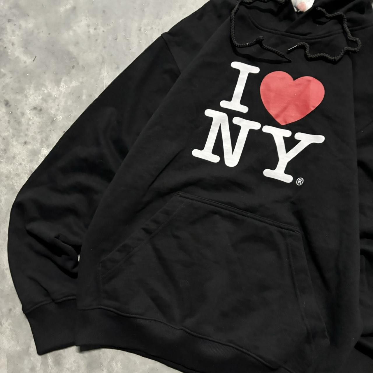 I Love NY × Vintage Crazy Vintage Y2K/2000s Black Cute I Love NY Scene Cyber Graphic Hoodie! Size S / US 4 / IT 40 - 3 Thumbnail