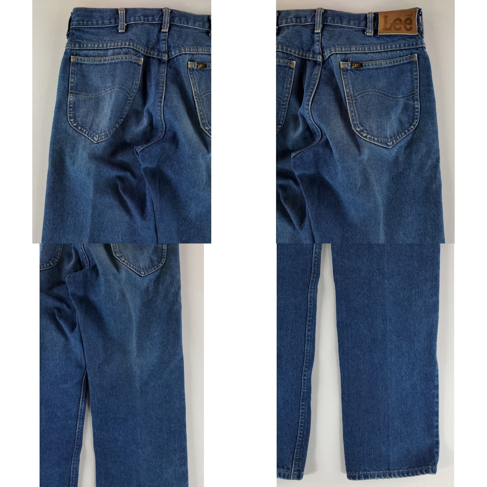 Lee VINTAGE Lee Riders VTG 70s Whiskering Faded Mended Mens Jeans 32x34 Regular Blue Denim Straight 70s Mens Size ONE SIZE - 10 Thumbnail