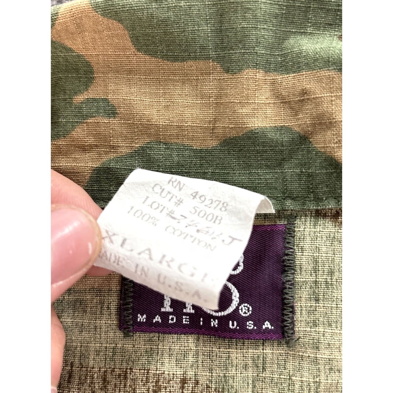 Vintage Vintage 80s Camouflage Button Up Shirt Mens XL Camo USA Military Hipster 90s Size US XL / EU 56 / 4 - 4 Thumbnail