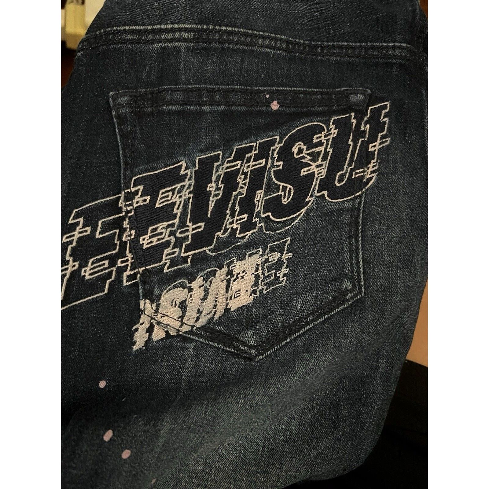 Evisu Evisu Skinny Jeans Patch Paint Splatter 26 X 27 Size 26" / US 2 / IT 38 - 6 Thumbnail