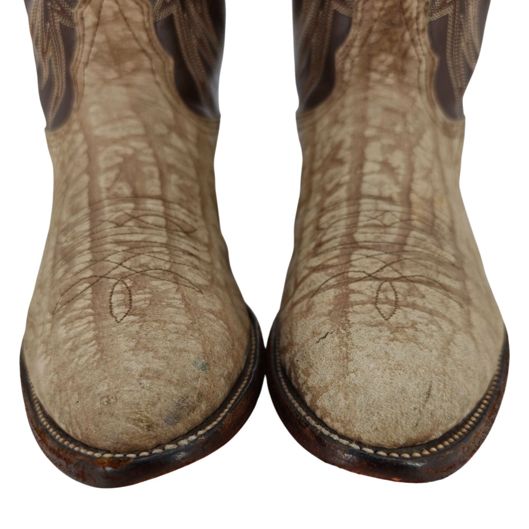 Nocona Boots Nocona Cape Buffalo Cowboy Boots Mens 10D Brown Tan Exotic Size US 10 / EU 43 - 9 Thumbnail