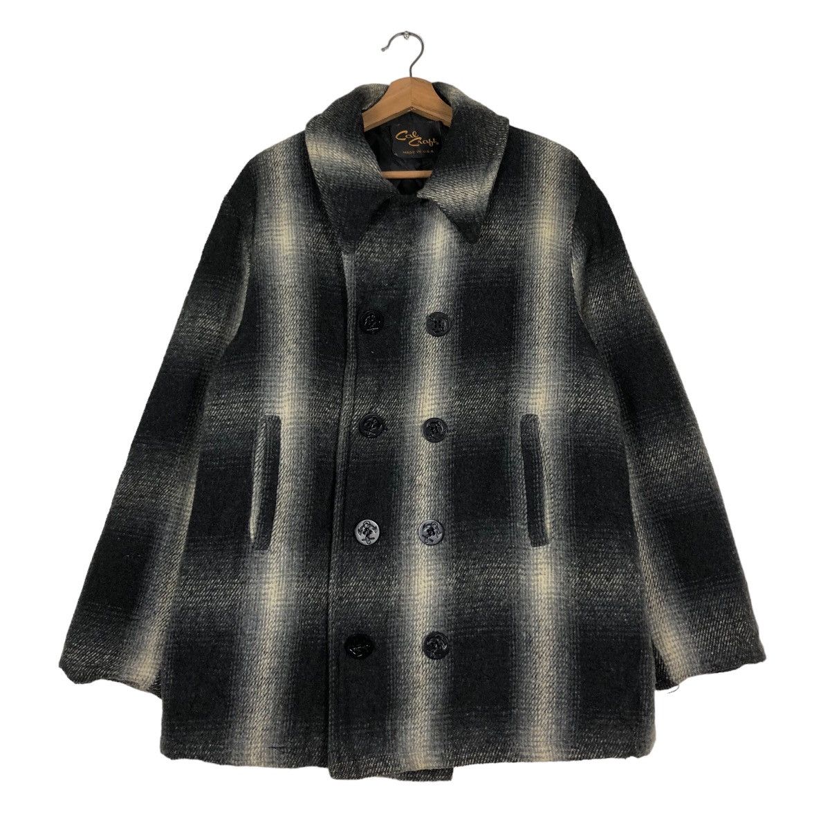 Japanese Brand 🔥Vintage Wool Biker Jacket Double Collar Cal Craft Usa Size US L / EU 52-54 / 3 - 1 Thumbnail
