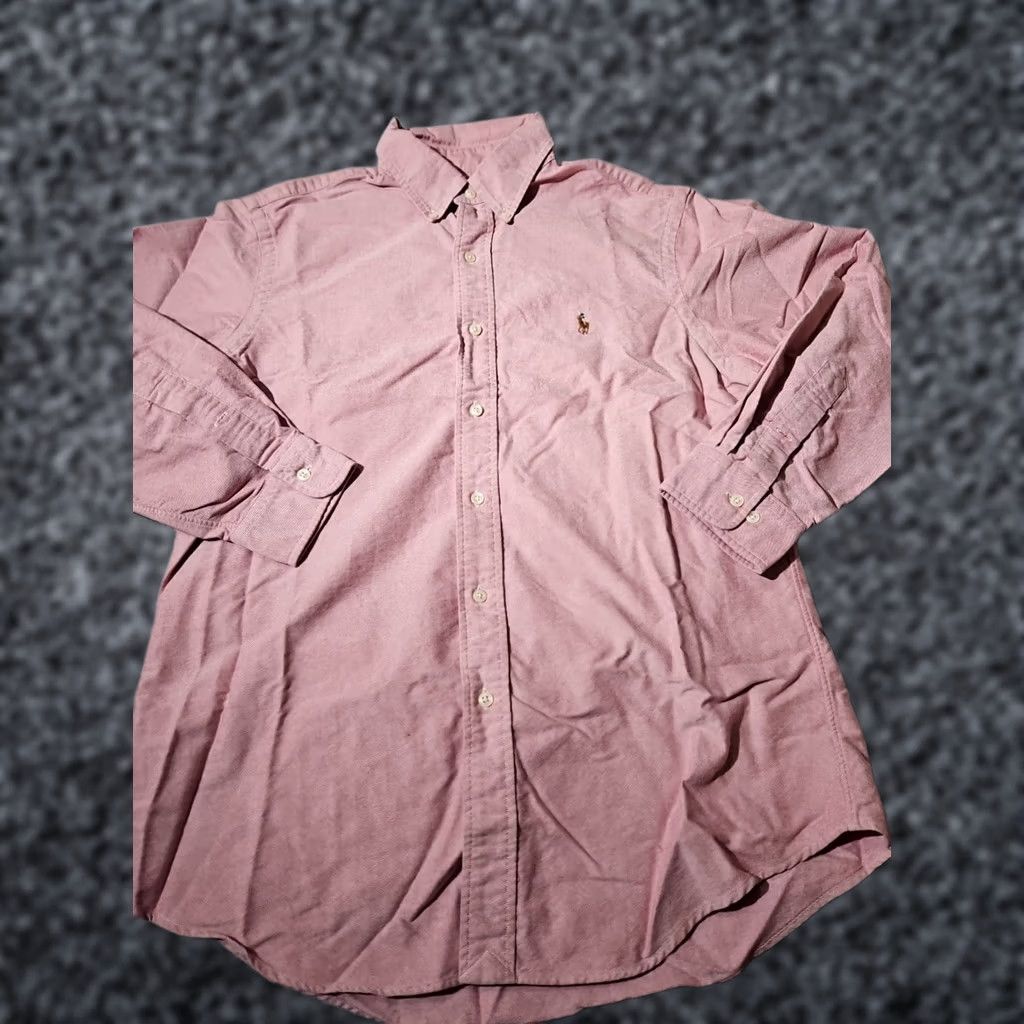 Polo Ralph Lauren Ralph Lauren Shirt Mens 16 32/33 Red Custom Fit Button-Down Polo Collar Preppy Embroidered Pony Button-Up Knit Cotton Casual Formal Business Size US L / EU 52-54 / 3 - 1 Thumbnail