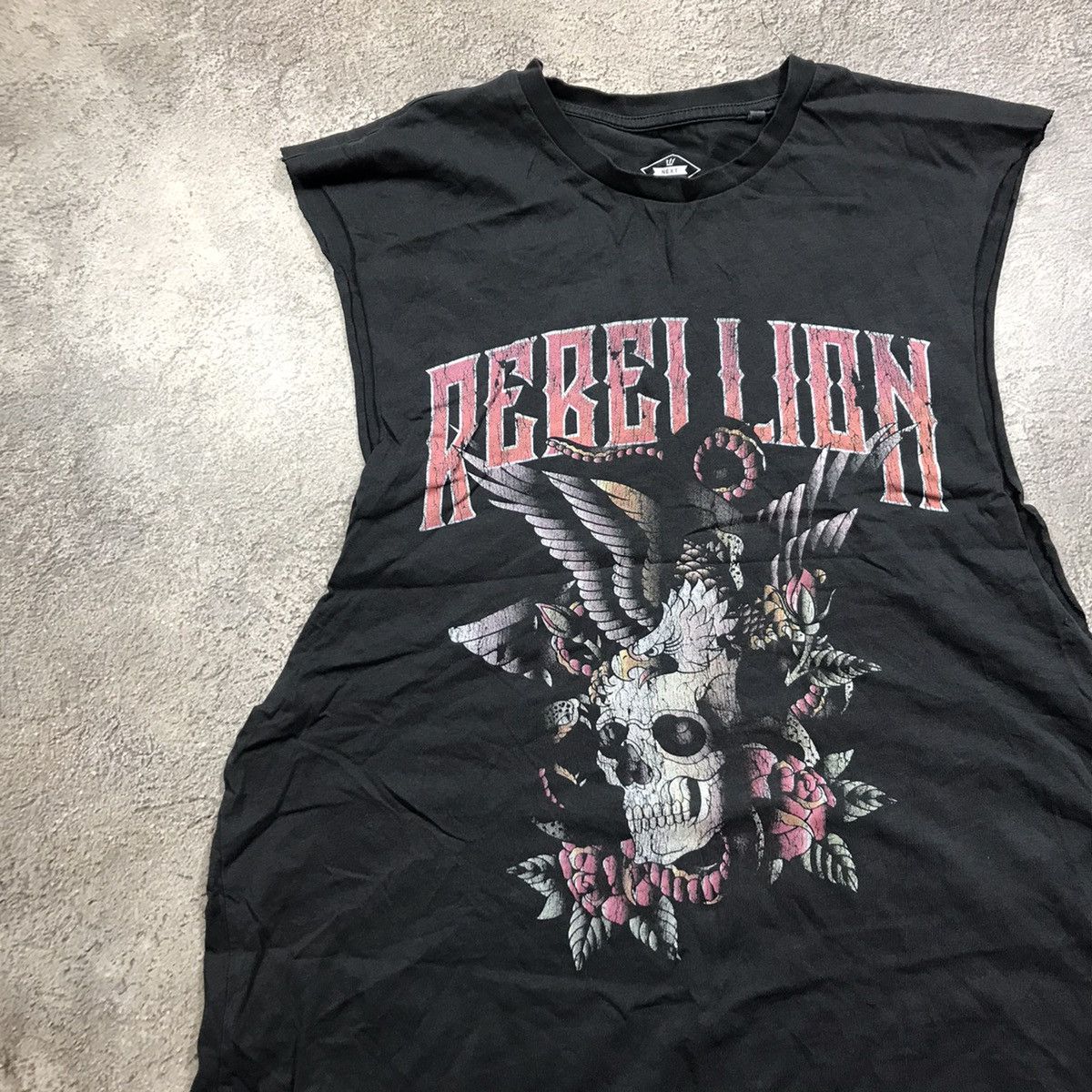 Vintage Vintage 90s Rebel Lion Skull Graphic Tee Sun Faded Grunge XL Size US XL / EU 56 / 4 - 2 Thumbnail