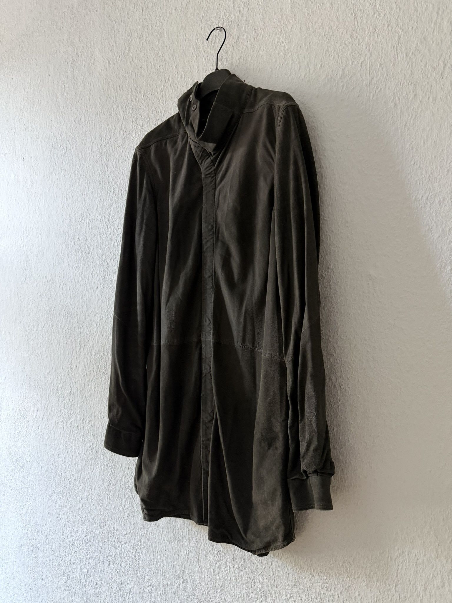 Rick Owens F/W 16 “MASTODON” Blistered Lamb Leather Trench Shirt L/54 Size US L / EU 52-54 / 3 - 2 Thumbnail