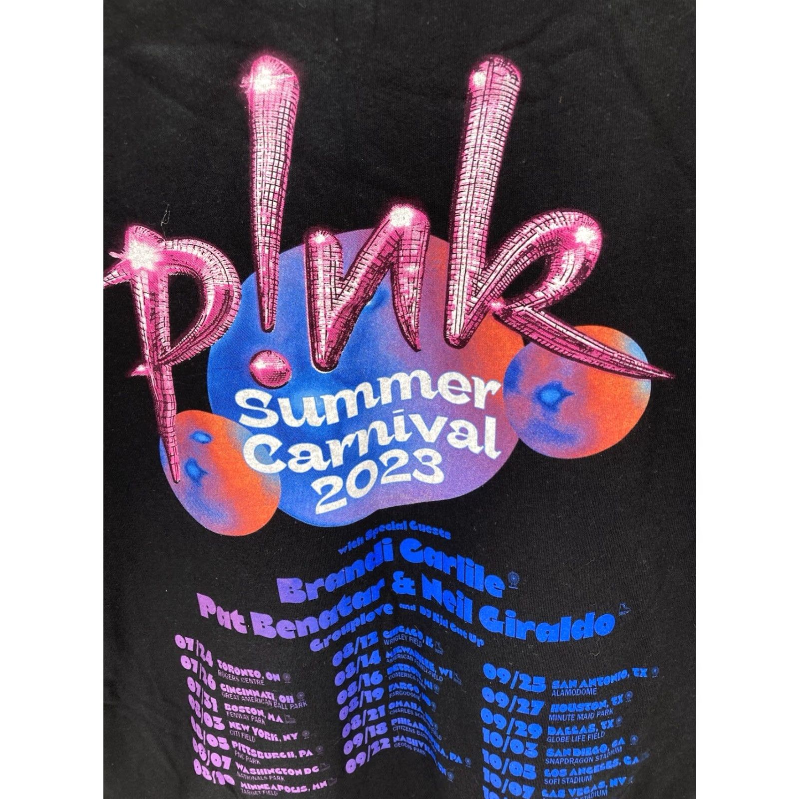 Kotn VINTAGE? Pink Concert Shirt Women XL Black Summer Carnival 2023 Pat Benatar Pullover T-Shirt Crew Neck Short Sleeve Womens Logo Shirt Size XL / US 12-14 / IT 48-50 - 5 Thumbnail