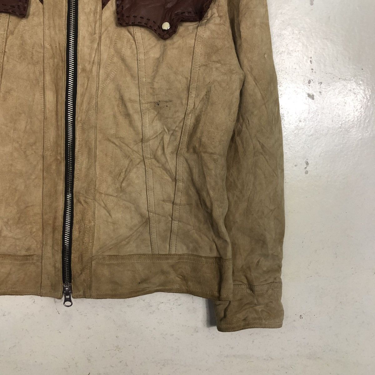 Hysteric Glamour 💥VINTAGE SUEDE LEATHER JACKET WESTERN SABI SABI BIKER Size US S / EU 44-46 / 1 - 7 Thumbnail