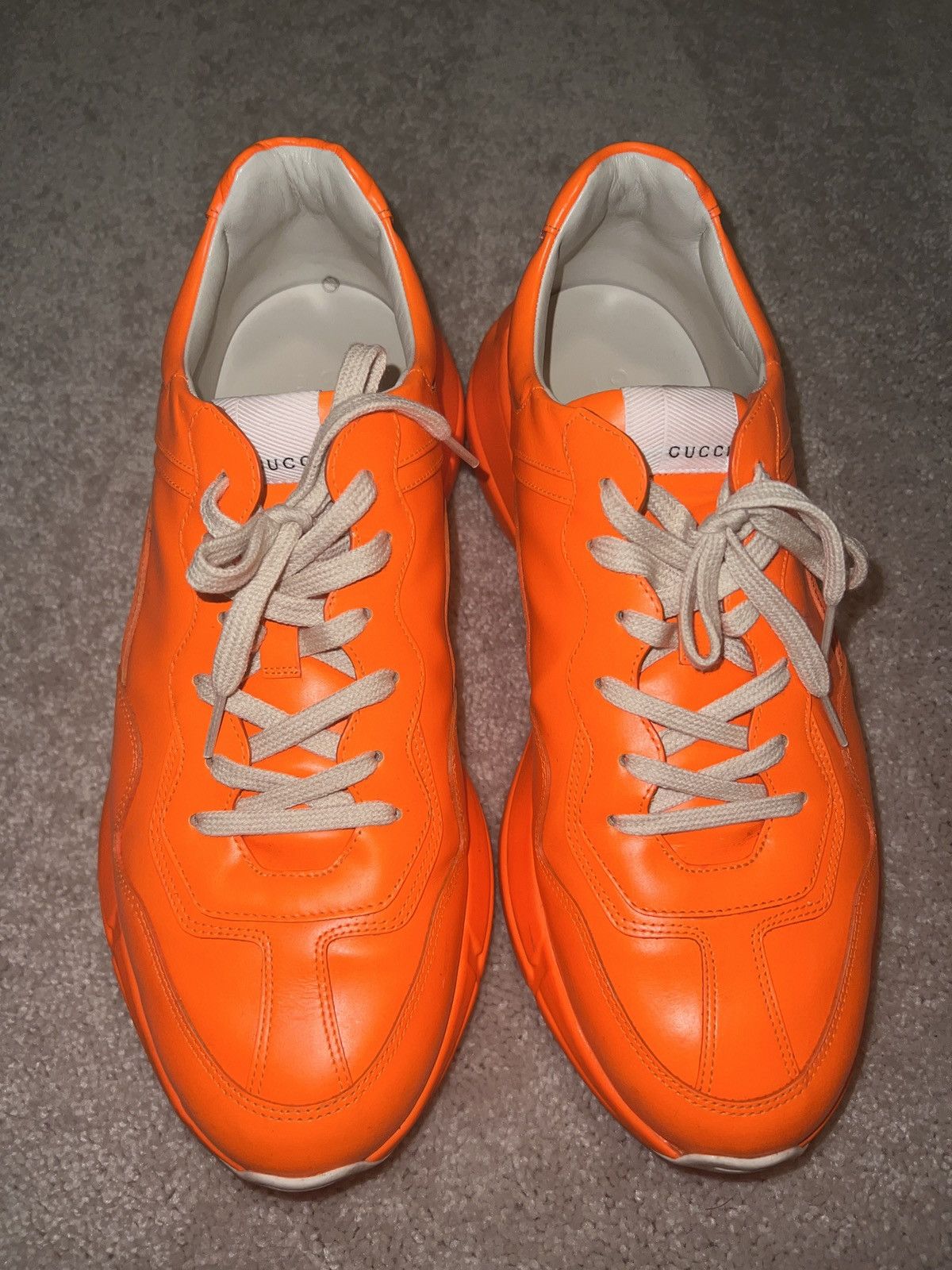 Gucci Rhyton - Calfskin - Apollo Fluo (Neon Orange) Size US 12.5 / EU 45-46 - 2 Thumbnail