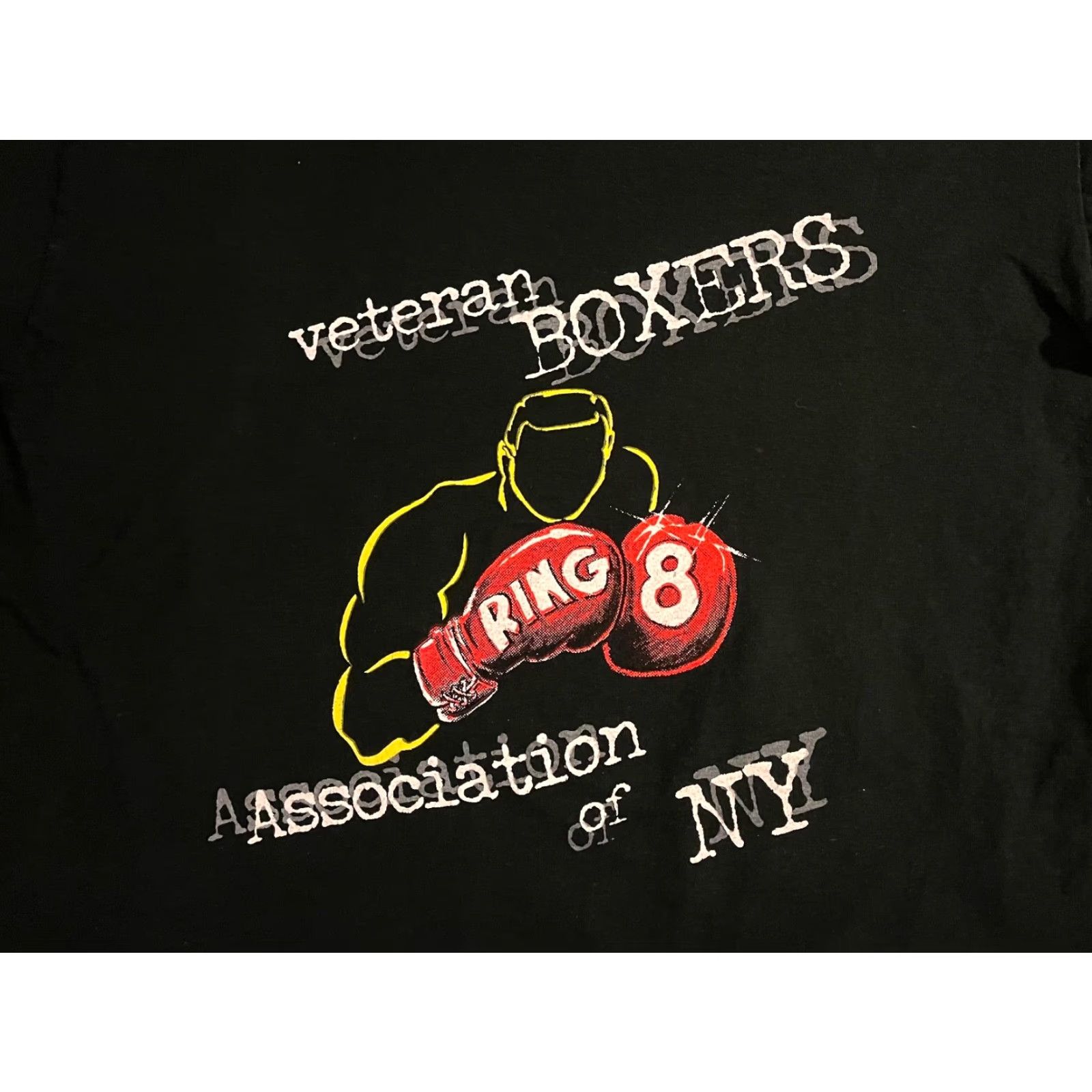 Fruit Of The Loom VINTAGE Veteran Boxers Association of New York Shirt Mens XL Black Logo 90s City Classic Retro Sports Cotton T-Shirt Size US XL / EU 56 / 4 - 3 Thumbnail