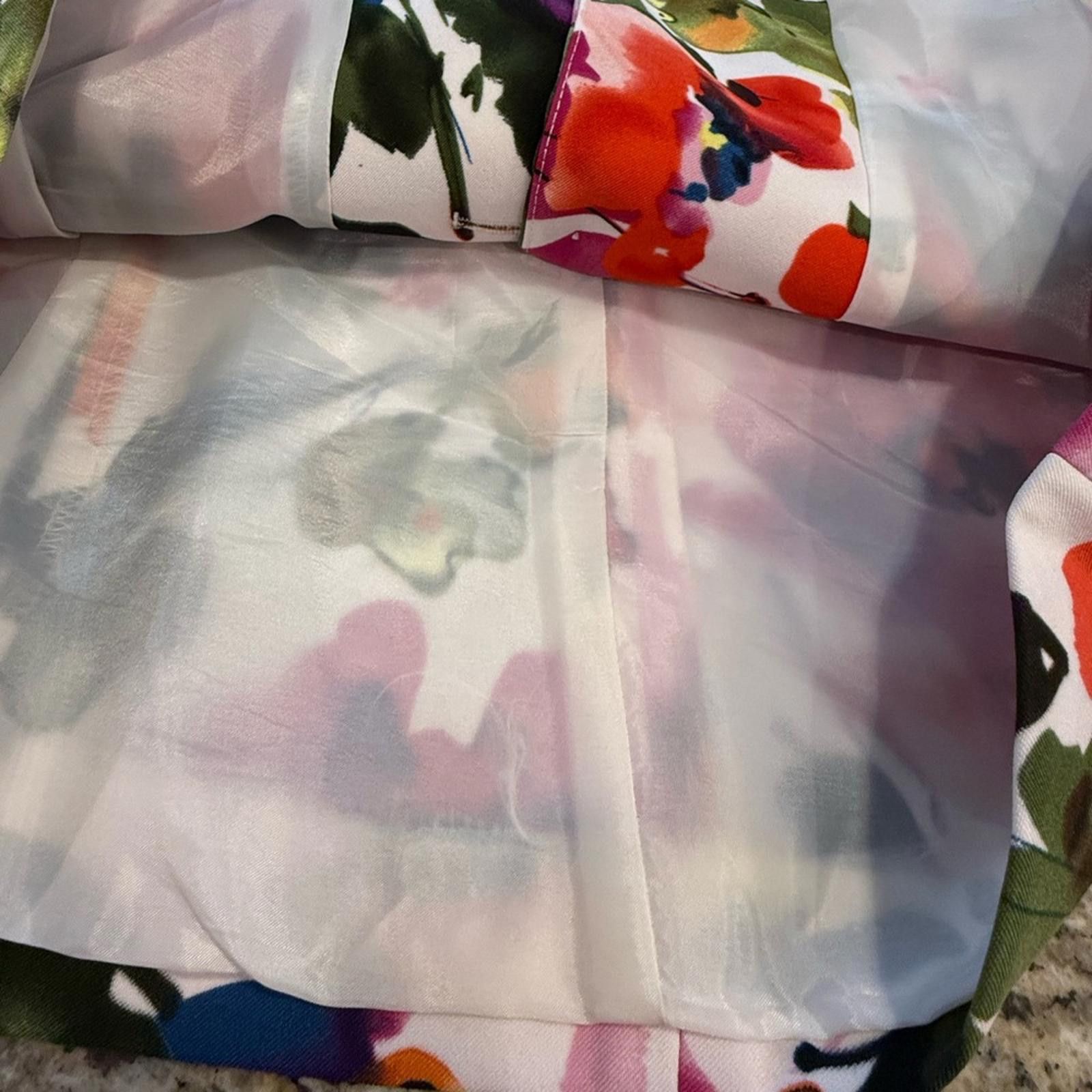 Other Molly & Maxx floral silky statement blazer jacket SZ PL Size L / US 10 / IT 46 - 8 Thumbnail