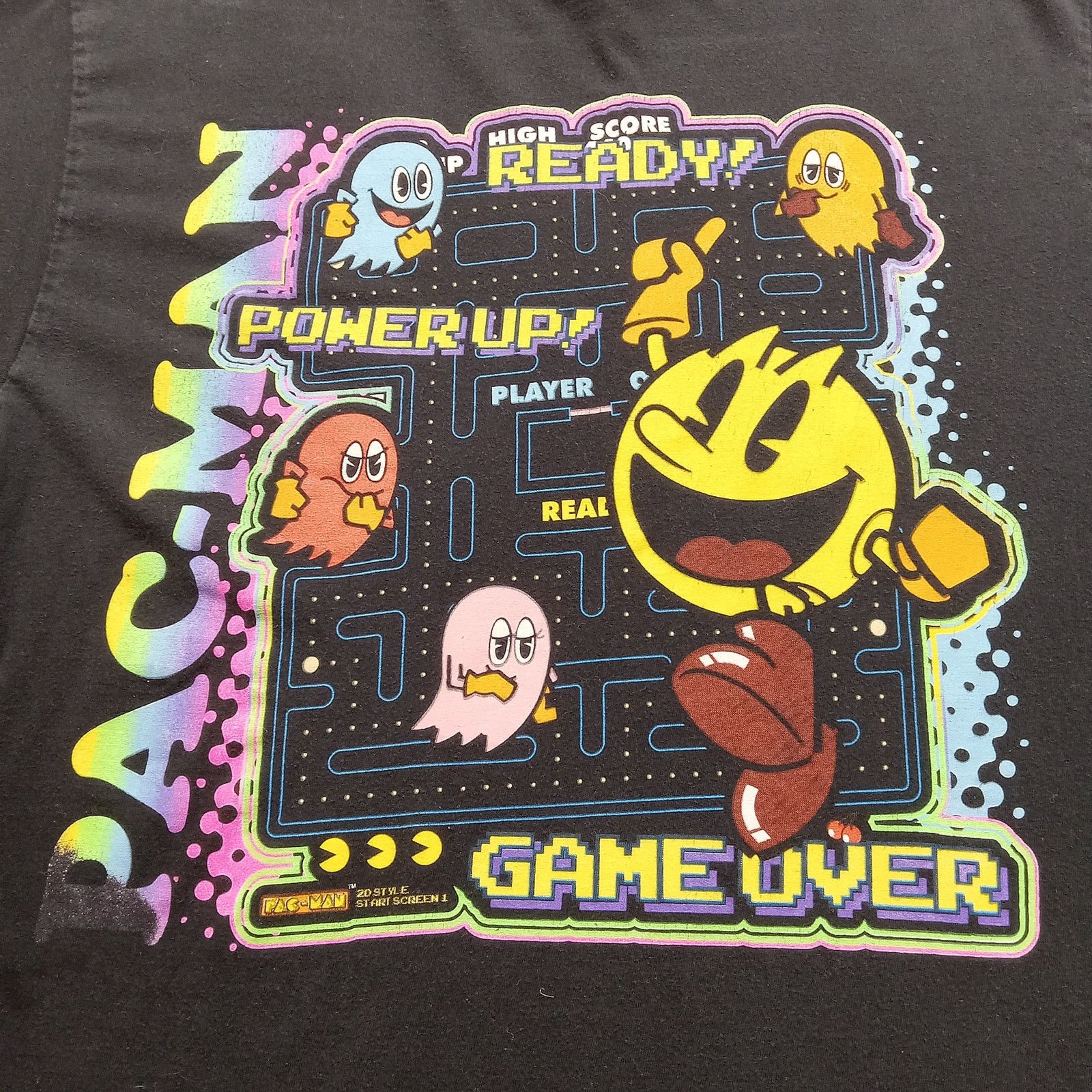 & Other Stories 90s Style Pac-Man T-Shirt M Men's Short Sleeve Black Size US M / EU 48-50 / 2 - 3 Thumbnail