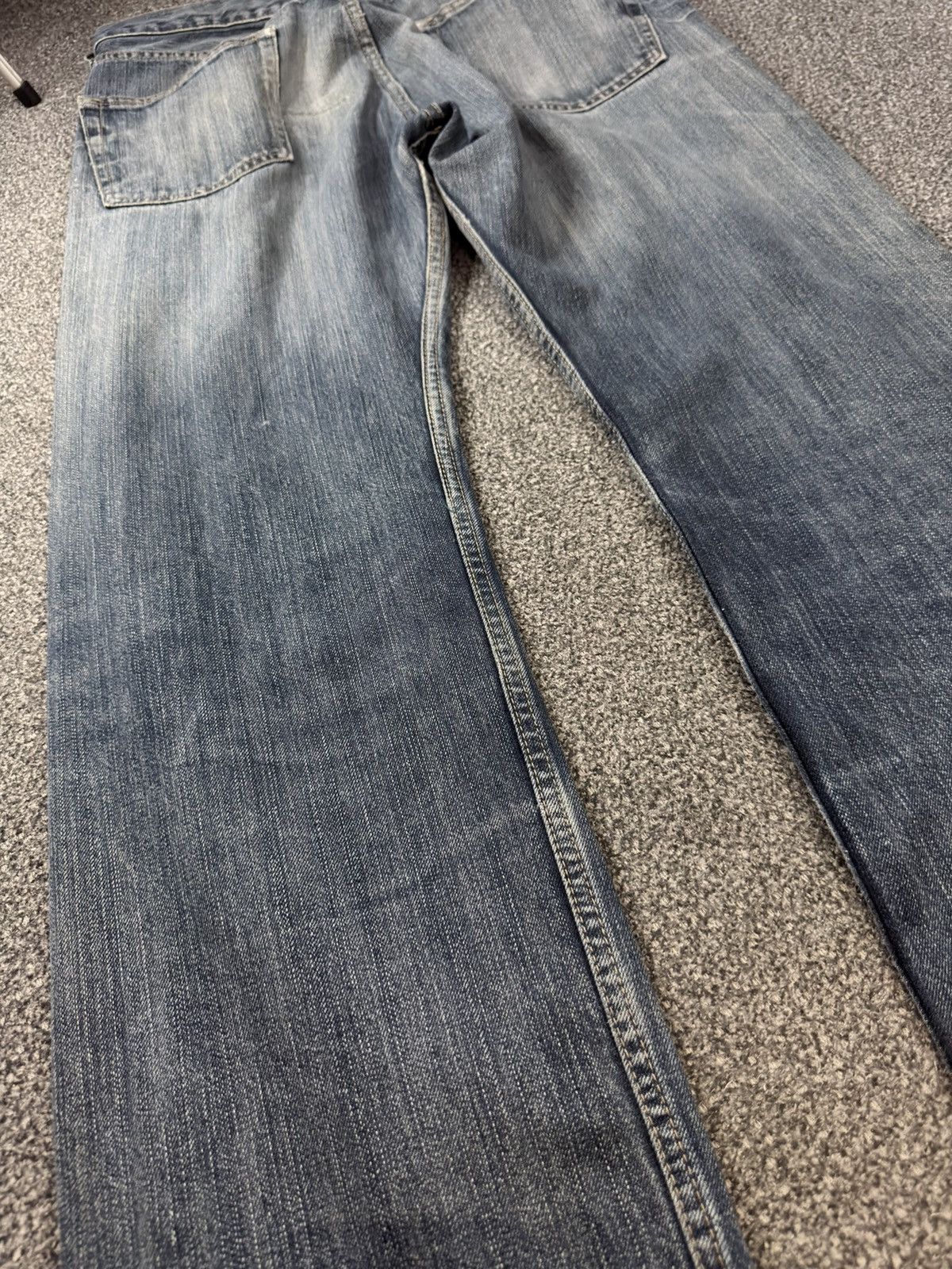 Fashion Victim Vintage 90s Japanese Denim Gu Distressed Size US 34 / EU 50 - 11 Thumbnail