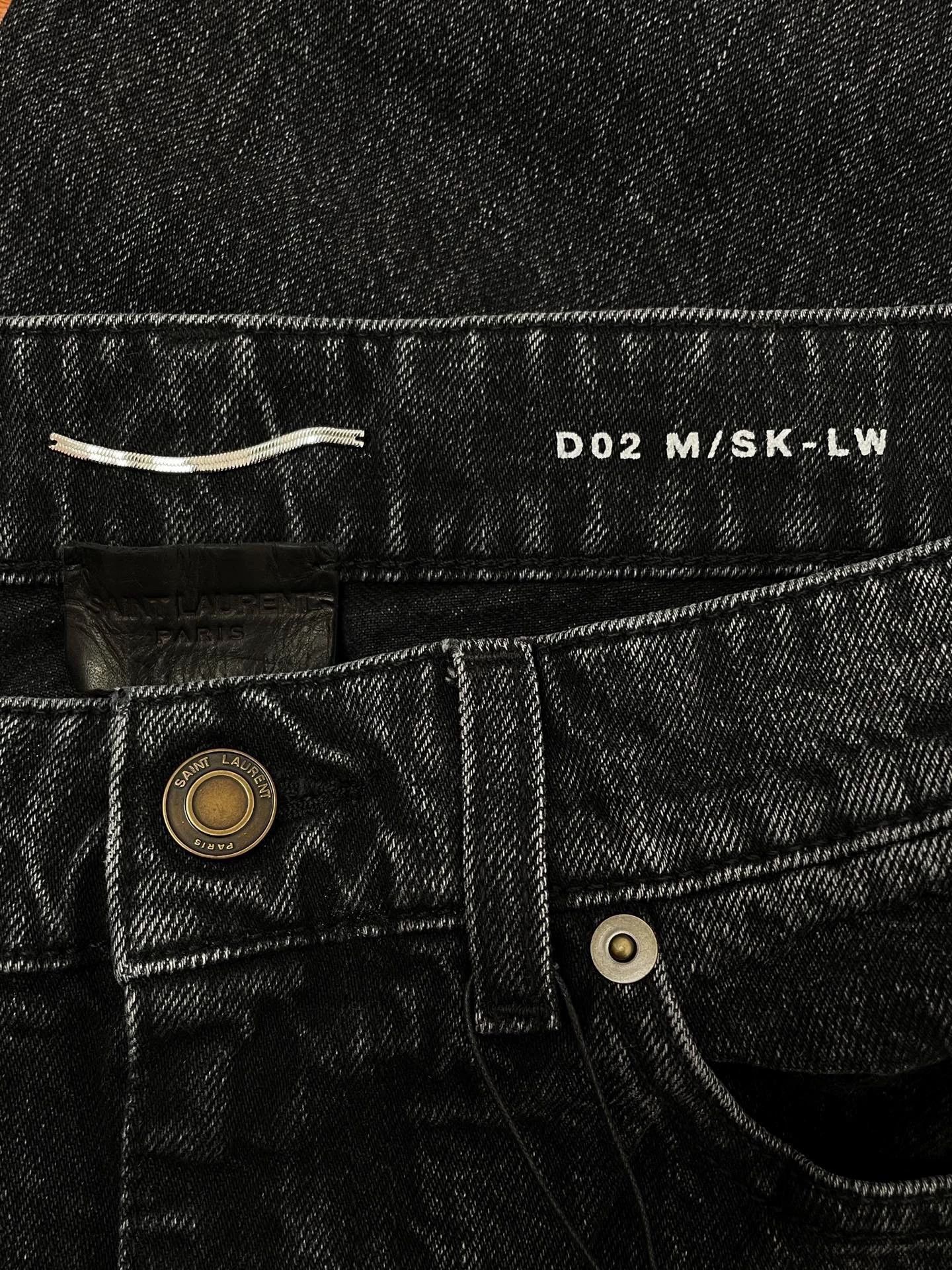 Saint Laurent Paris SLP D02 Knee Cut Destruction Black Jeans 30 New Size US 30 / EU 46 - 3 Thumbnail