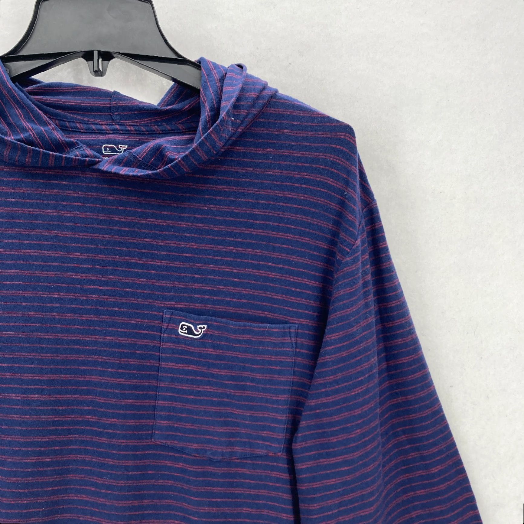 Vineyard Vines Vineyard Vines Edgartown T-Shirt Mens Medium Navy Blue Striped Hooded Preppy Size US M / EU 48-50 / 2 - 2 Thumbnail