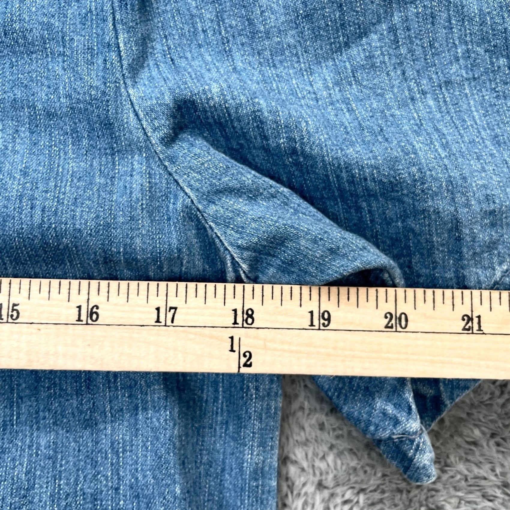 J.Crew J.CREW Dress Womens 6 Blue Shift Cotton Denim Mini Keyhole Neck Back Casual Wear Shirt Adult Regular XS? Size M / US 6-8 / IT 42-44 - 8 Thumbnail