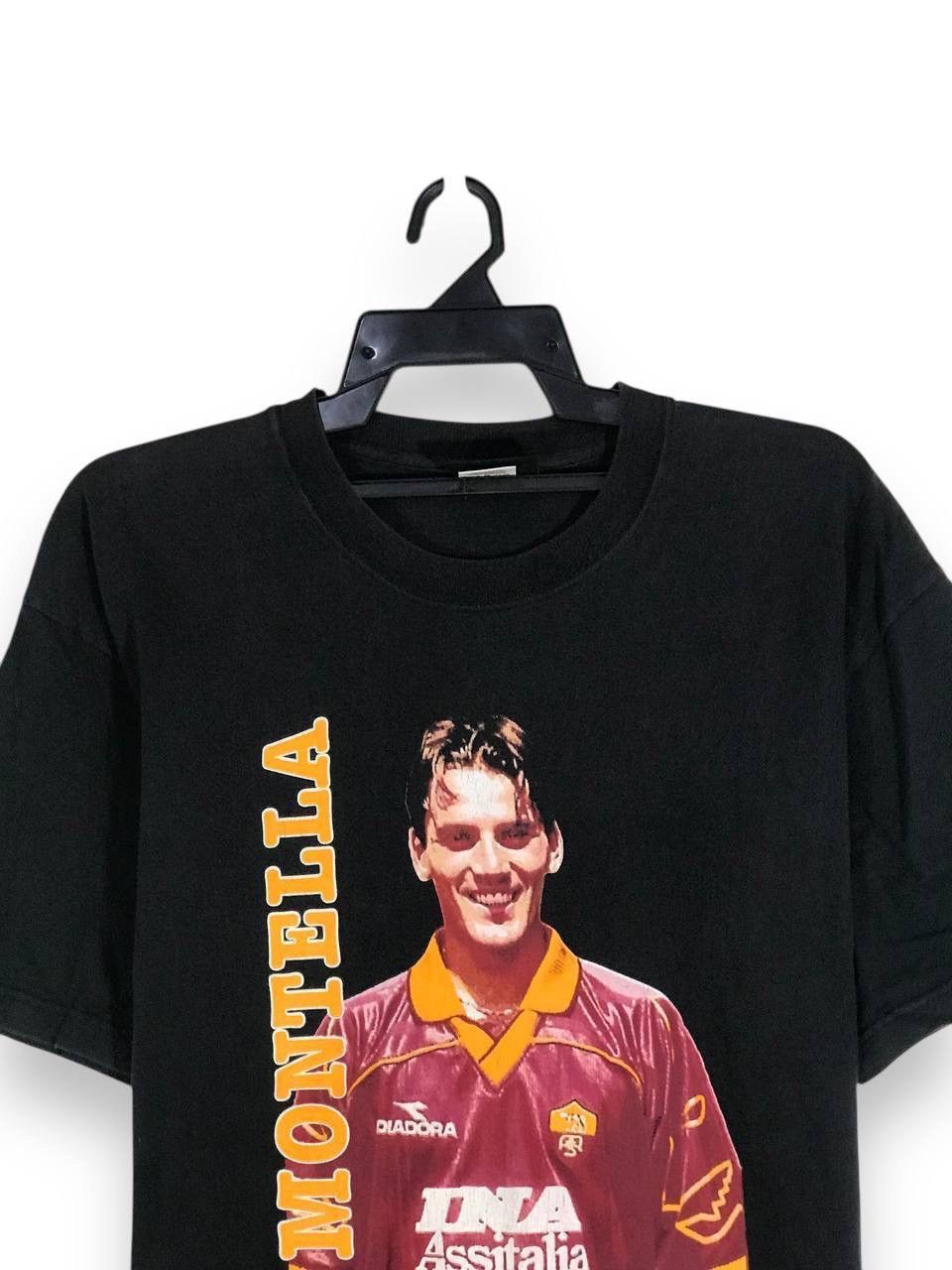 Vintage vintage as roma striker number nine vincenzo montella Size US M / EU 48-50 / 2 - 2 Thumbnail