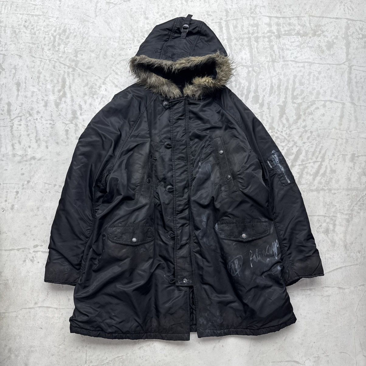 Balenciaga Balenciaga Faux Fur-Trim Hooded Parka Size US M / EU 48-50 / 2 - 1 Thumbnail