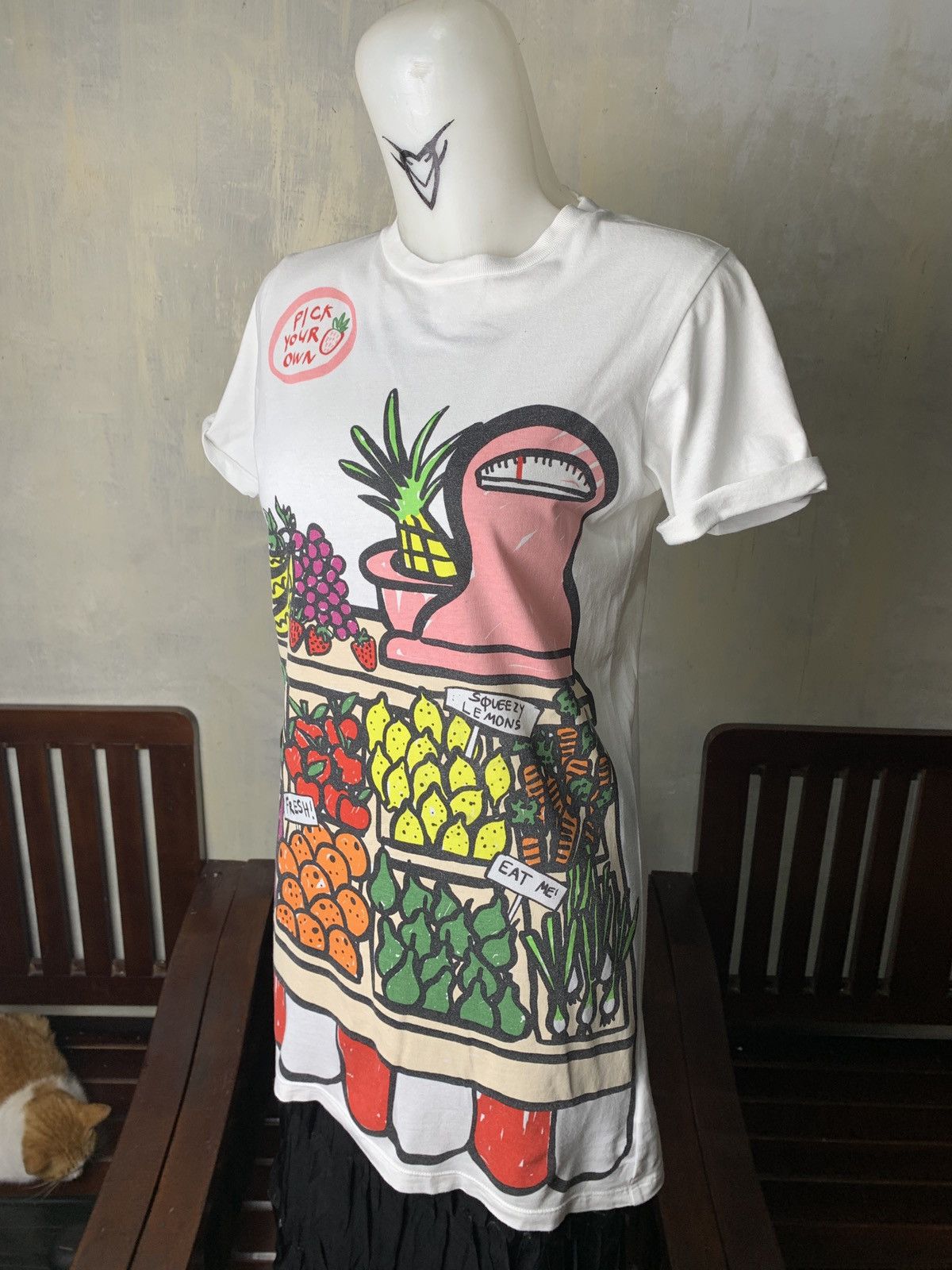 Stella McCartney Stella McCartney Designer Fruit Shop Cartoon Long Baby Tee Size S / US 4 / IT 40 - 2 Thumbnail