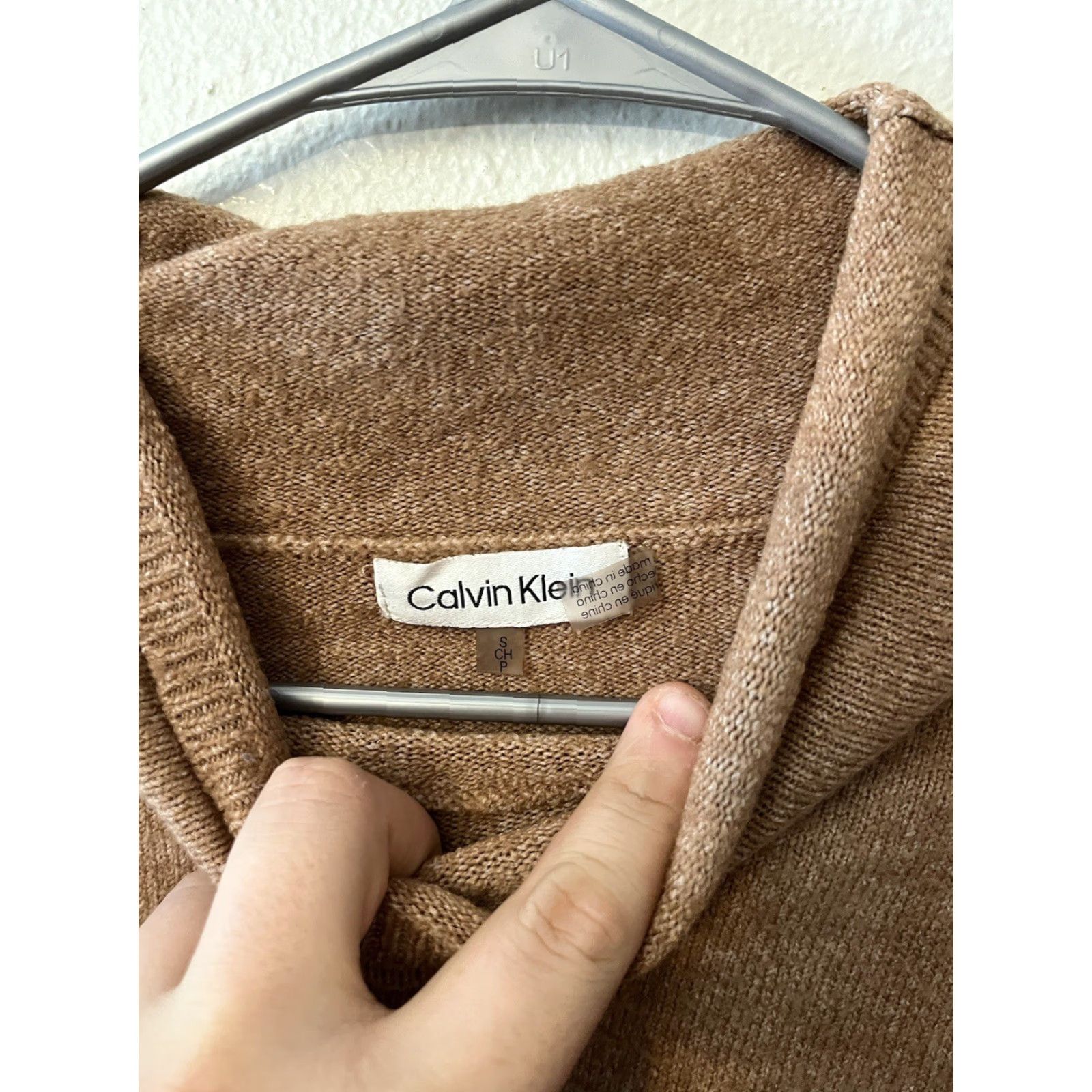 Calvin Klein Calvin Klein Jeans Women Knit Sweater High Neck Brown Size S Knit Polyester Acrylic Spandex Casual Womens Fall Winter Size 28" / US 6 / IT 42 - 3 Thumbnail