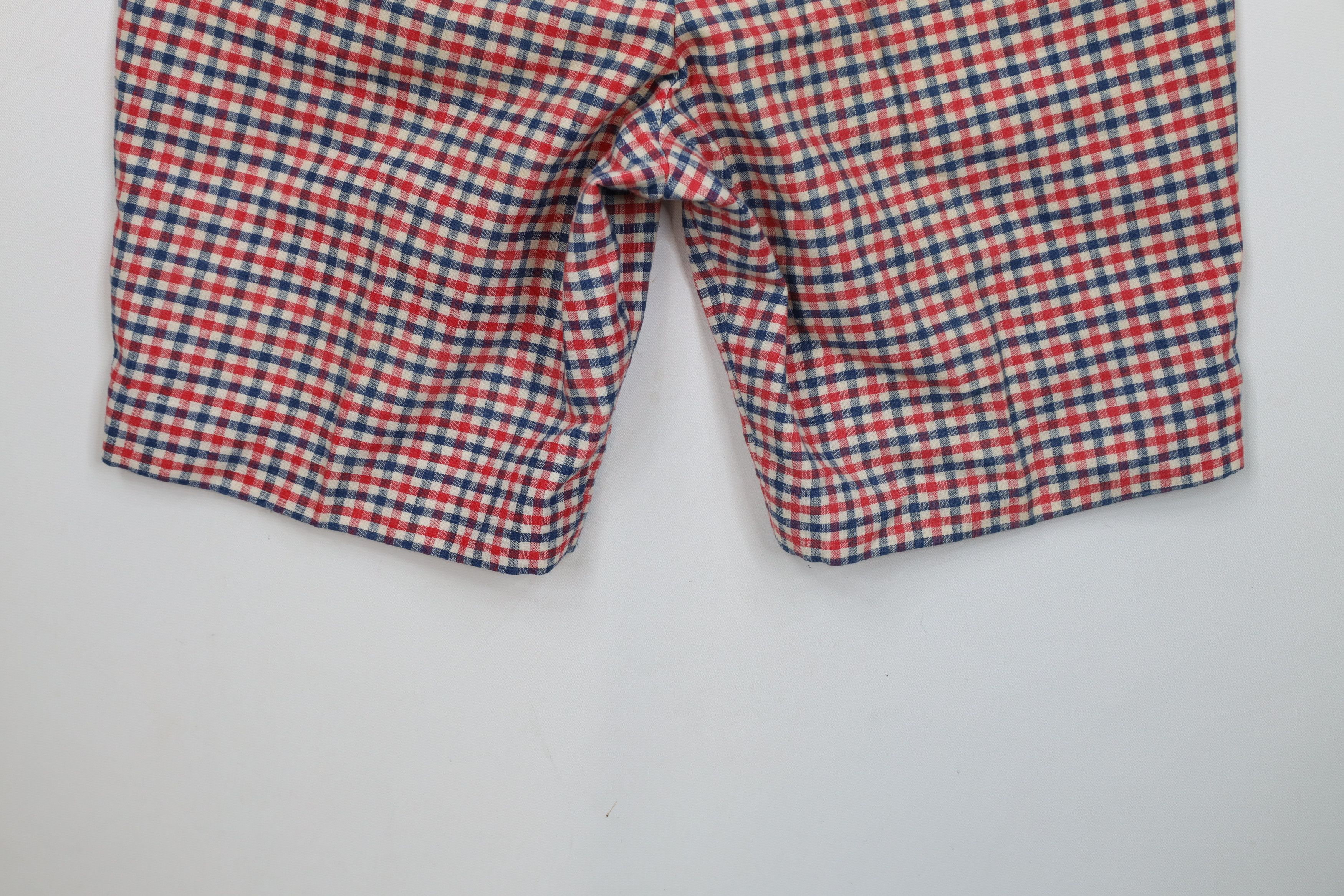 Vintage Vintage 50s 60s Bermuda Chino Shorts Gingham Plaid USA Size 26" / US 2 / IT 38 - 14 Thumbnail