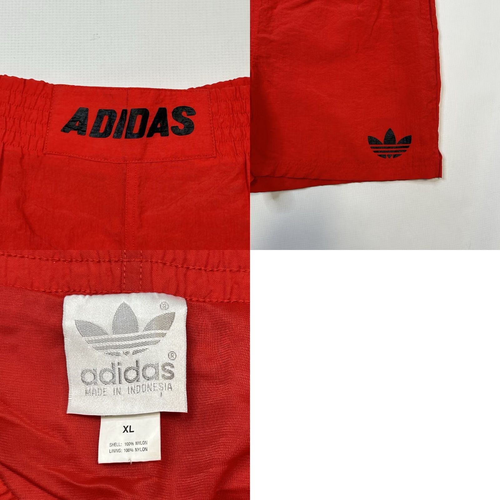 Adidas VINTAGE adidas Shorts Athletic Nylon Trefoil Spellout 80s 90s MENS XL Red Shorts Adidas Mens XL 80s 90s Size US 36 / EU 52 - 8 Thumbnail