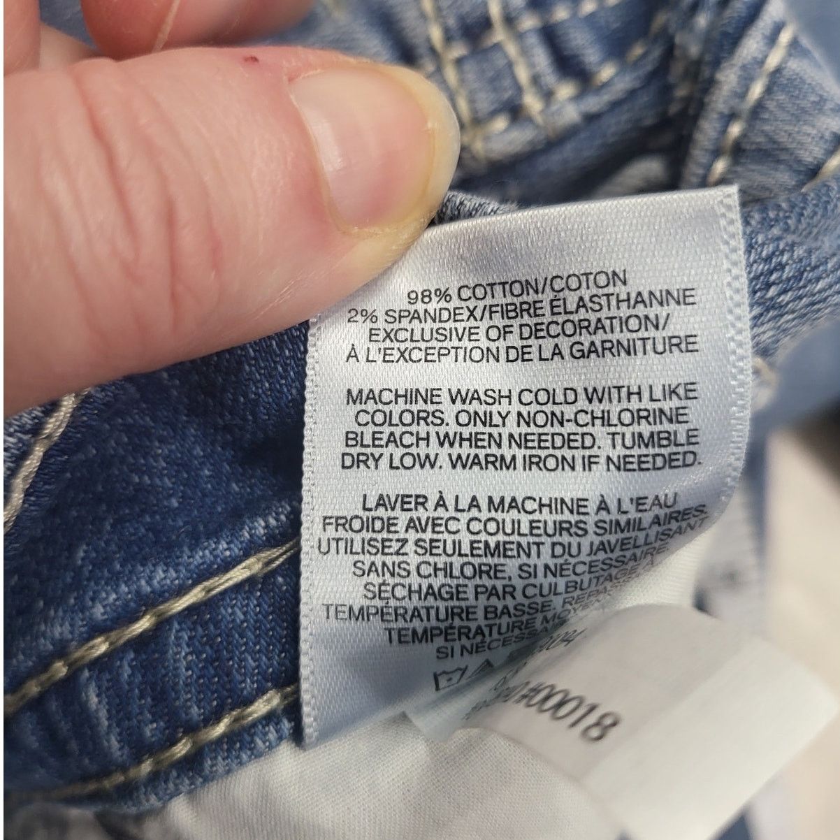 Express Express Light Wash Stretch + Mid Rise Legging Jeans - Sz 16L Size 38" / US 16 / IT 52 - 6 Thumbnail