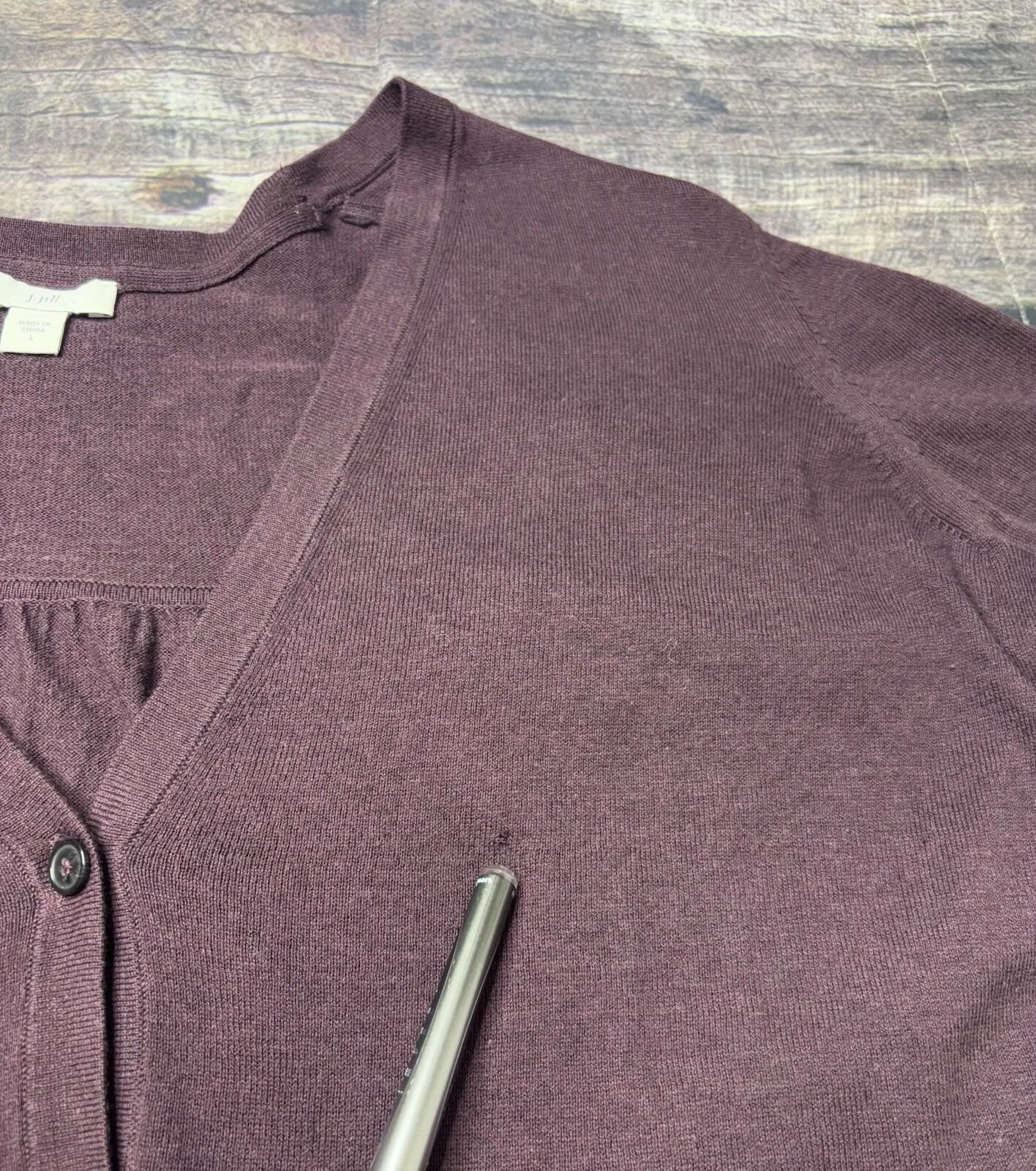 Other J Jill Cardigan Sweater Women's Large Burgundy Tunic Size L / US 10 / IT 46 - 5 Thumbnail