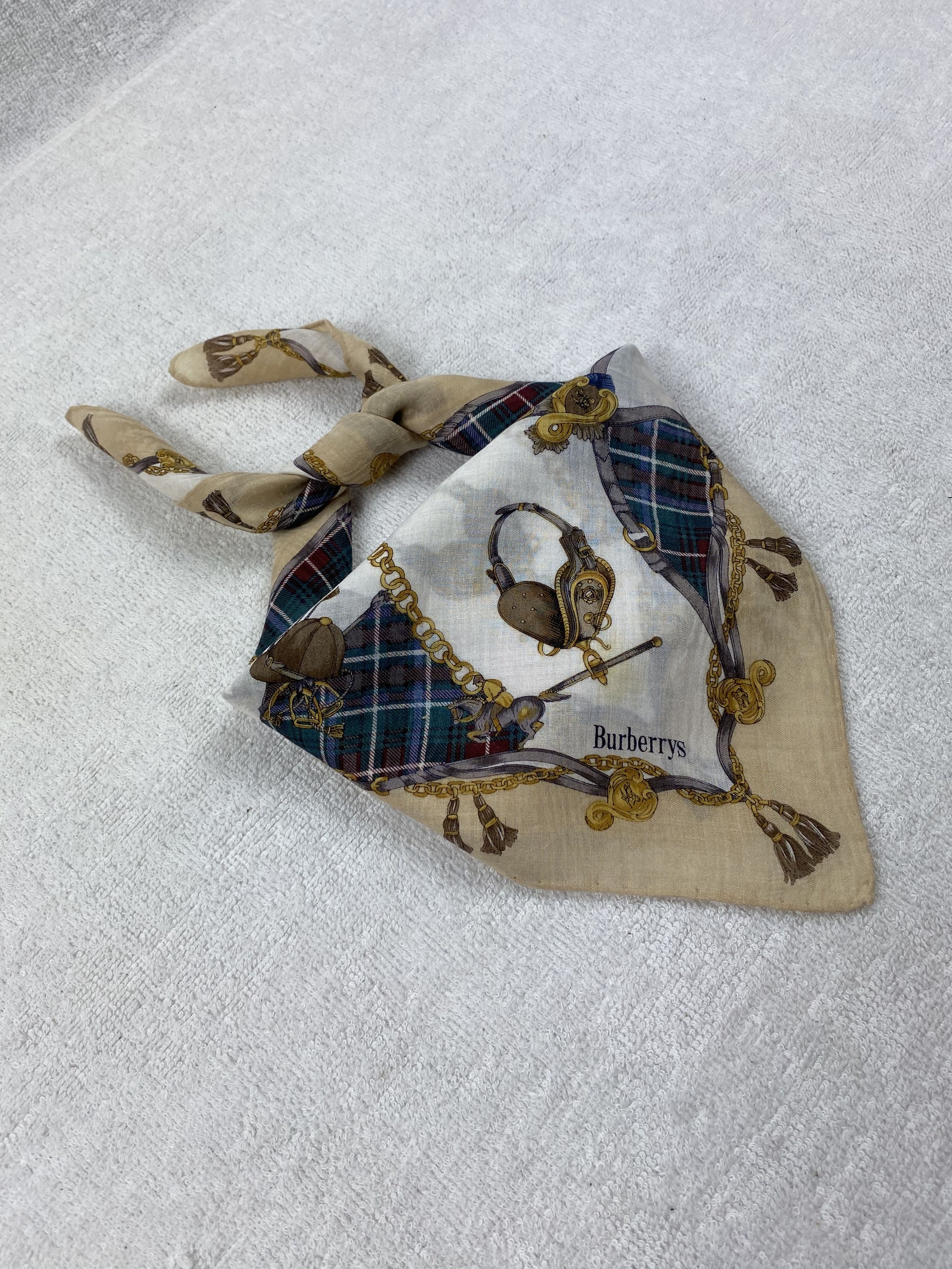 Burberry Vintage Burberrys Handkerchief / Bandana / Neckerchief Size ONE SIZE - 1 Thumbnail