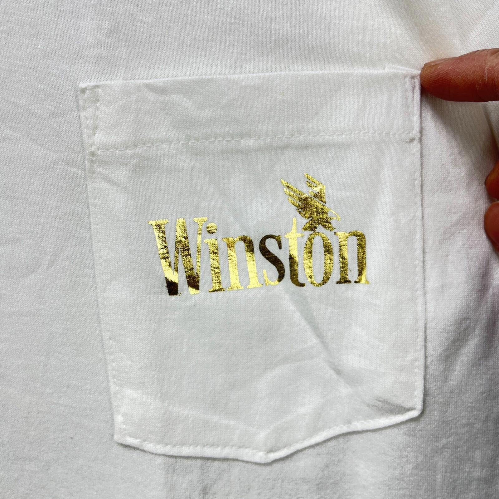 Harry Winston Vintage 90s Winston Cigarettes Eagle Pocket T-Shirt XL Size US XL / EU 56 / 4 - 2 Thumbnail