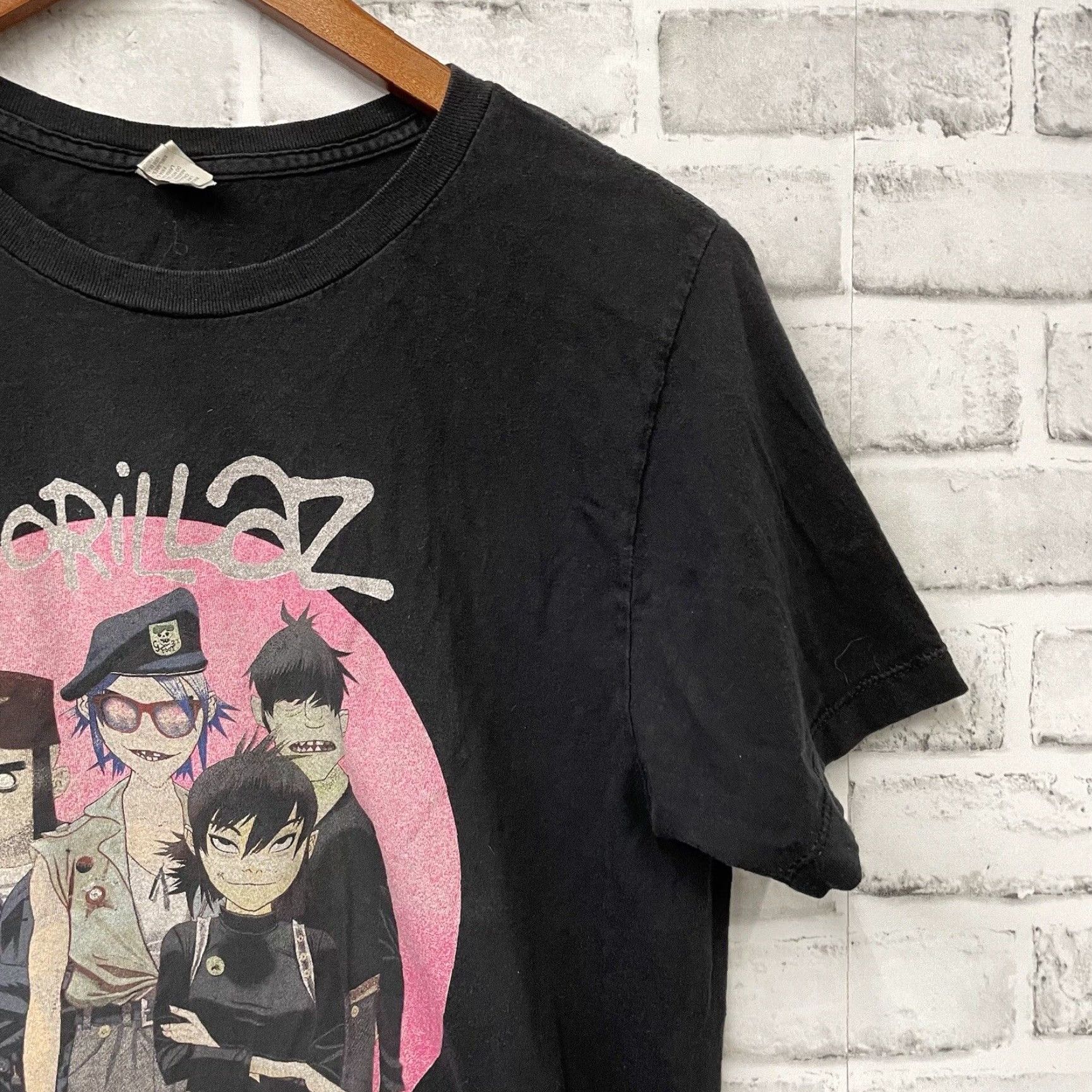 Vintage VINTAGE Gorillaz Band Graphic Y2K Tee Shirt M Pacific Black Mens Shirt Size US M / EU 48-50 / 2 - 2 Thumbnail