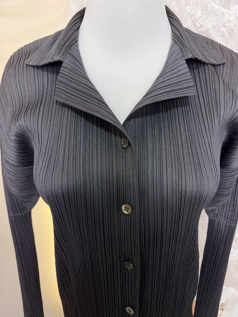 Issey Miyake issey miyake size:3 Grey pleated cardigan Size XXS / US 00 / IT 34 - 3 Thumbnail