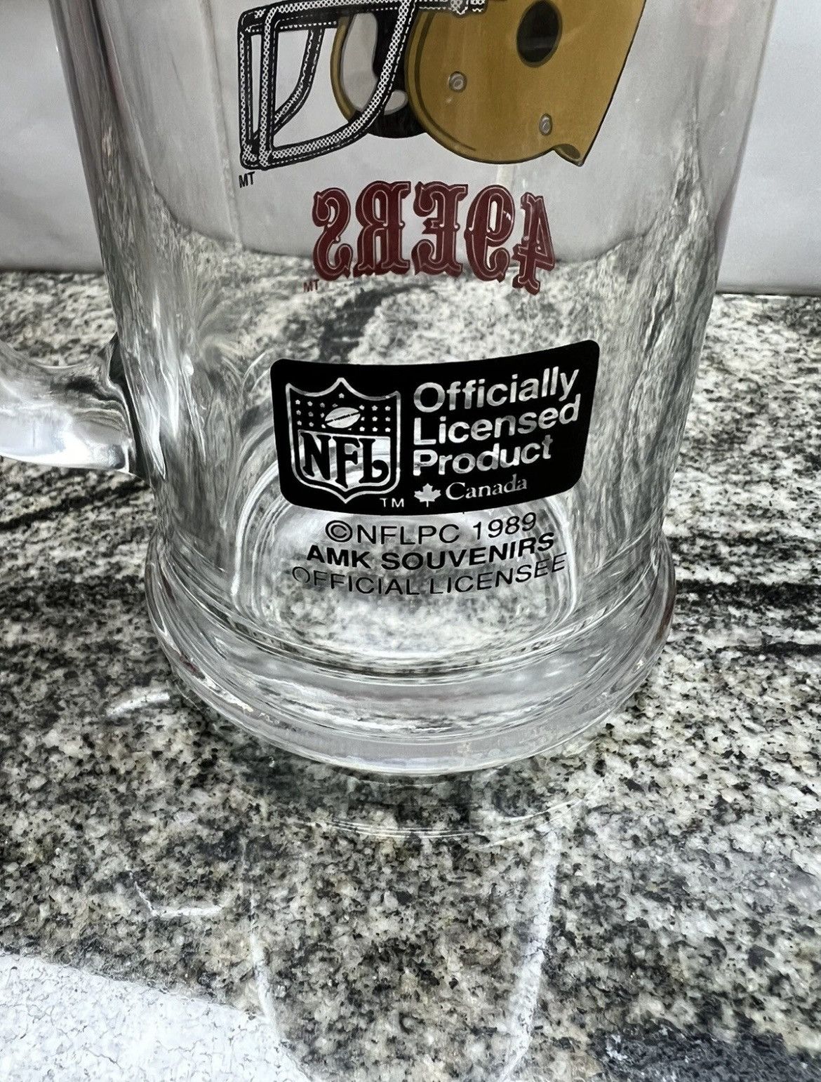 NFL San Fransisco 49ers RARE 1989 Vintage Beer Mug Size ONE SIZE - 3 Thumbnail