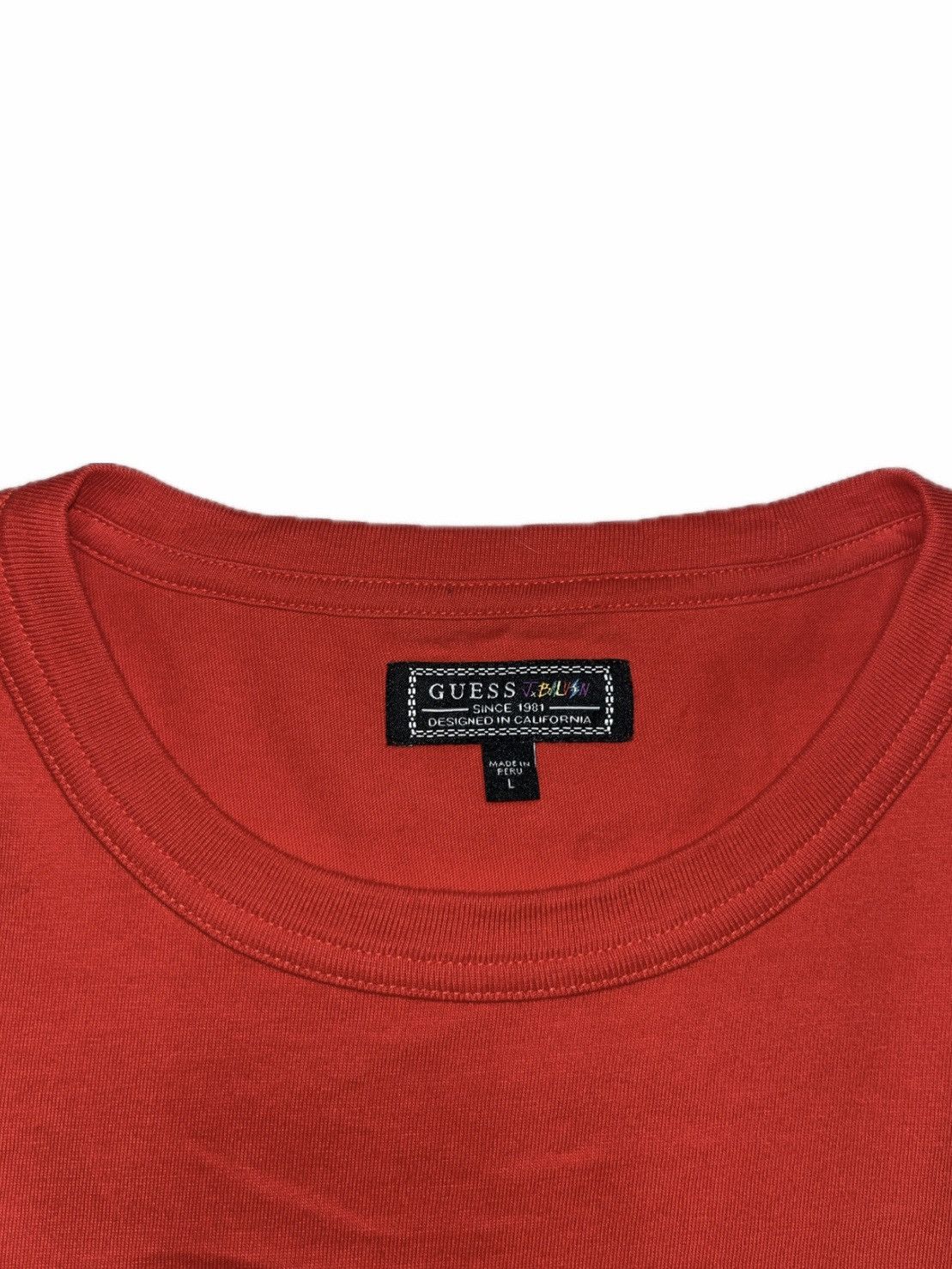 Guess × J Balvin GUESS X J BALVIN Oversize Vibras Logo Cotton T-shirt Red Size US L / EU 52-54 / 3 - 3 Thumbnail