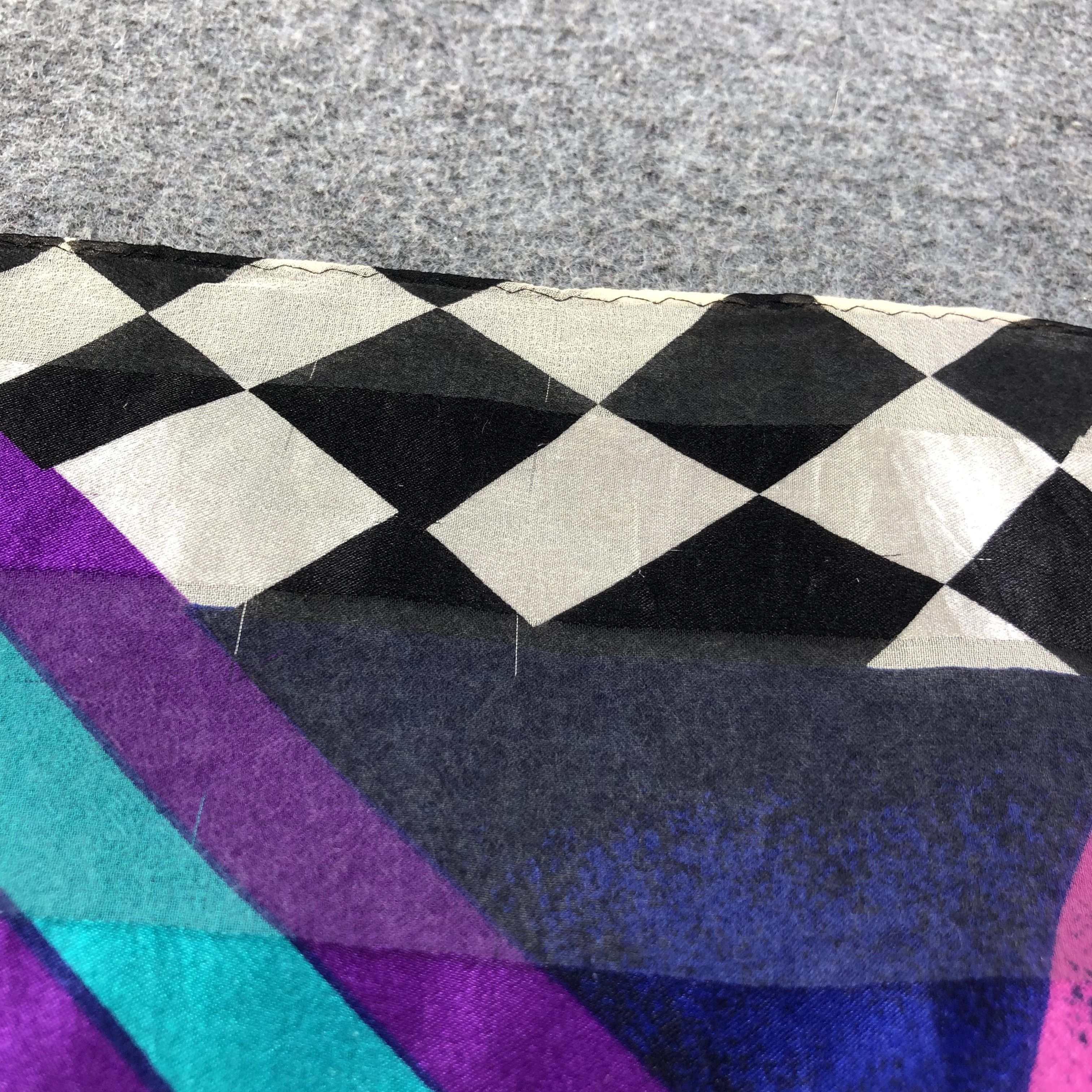 Japanese Brand Abstract Design Slit Thread Silk Scarf M749 Size ONE SIZE - 10 Thumbnail