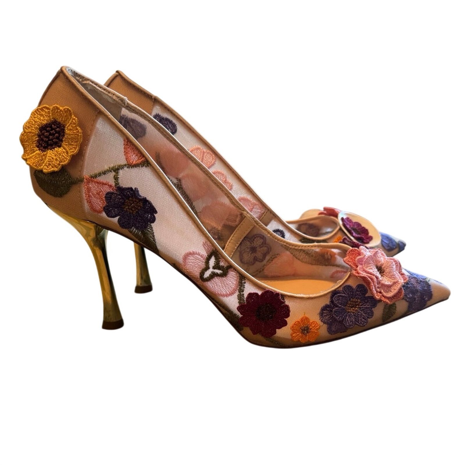 Betsey Johnson BETSEY JOHNSON Aimey Floral Applique Mesh Pumps Size 11 New Size US 11 / IT 41 - 7 Thumbnail