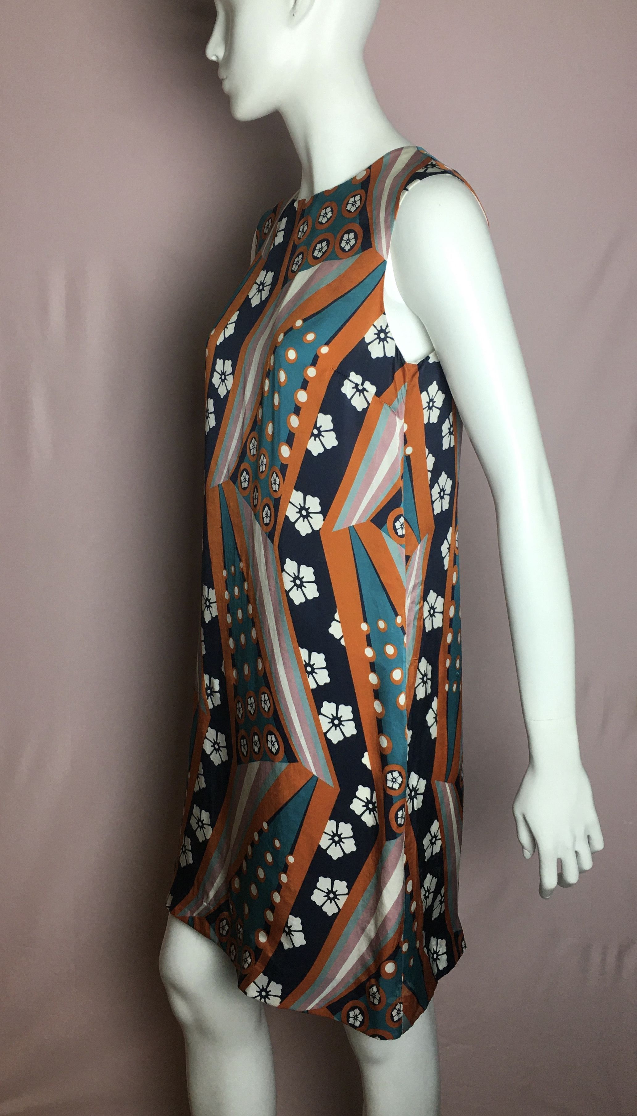Missoni M Missoni Patchwork-effect Satin Mini Dress Size S / US 4 / IT 40 - 6 Thumbnail