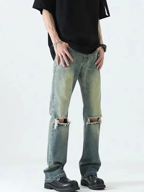 Japanese Brand Kimaya x Iriki Light Blue High Street Vintage Loose Jeans Size US 30 / EU 46 - 8 Thumbnail