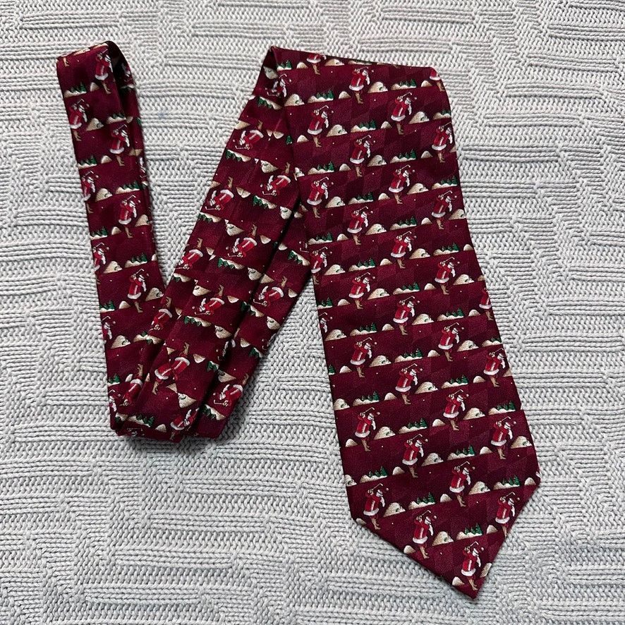 Other Vintage Christmas Santa novelty silk tie Size ONE SIZE - 1 Thumbnail