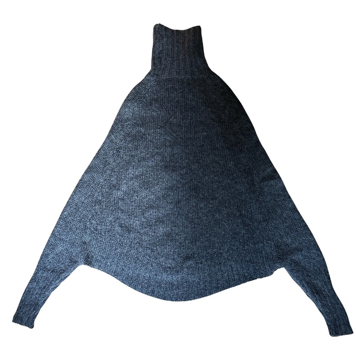 Other Tupertu Italy Gray Mohair Wool Blend Batwing Sweater Poncho Size ONE SIZE - 3 Thumbnail