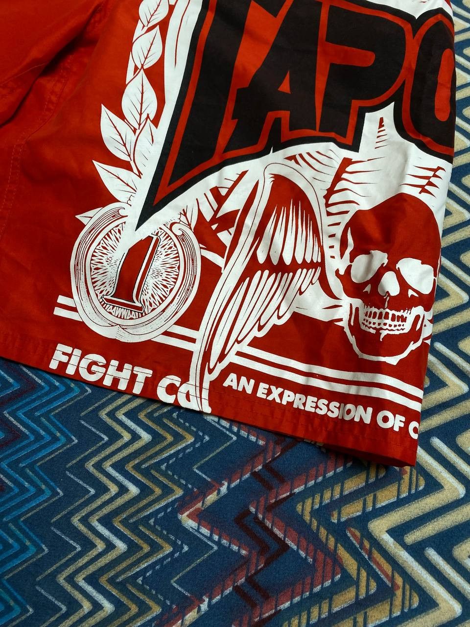 Tapout Crazy Y2K Affliction Style Grunge Skater Wings Skull Shorts Size US 36 / EU 52 - 14 Thumbnail