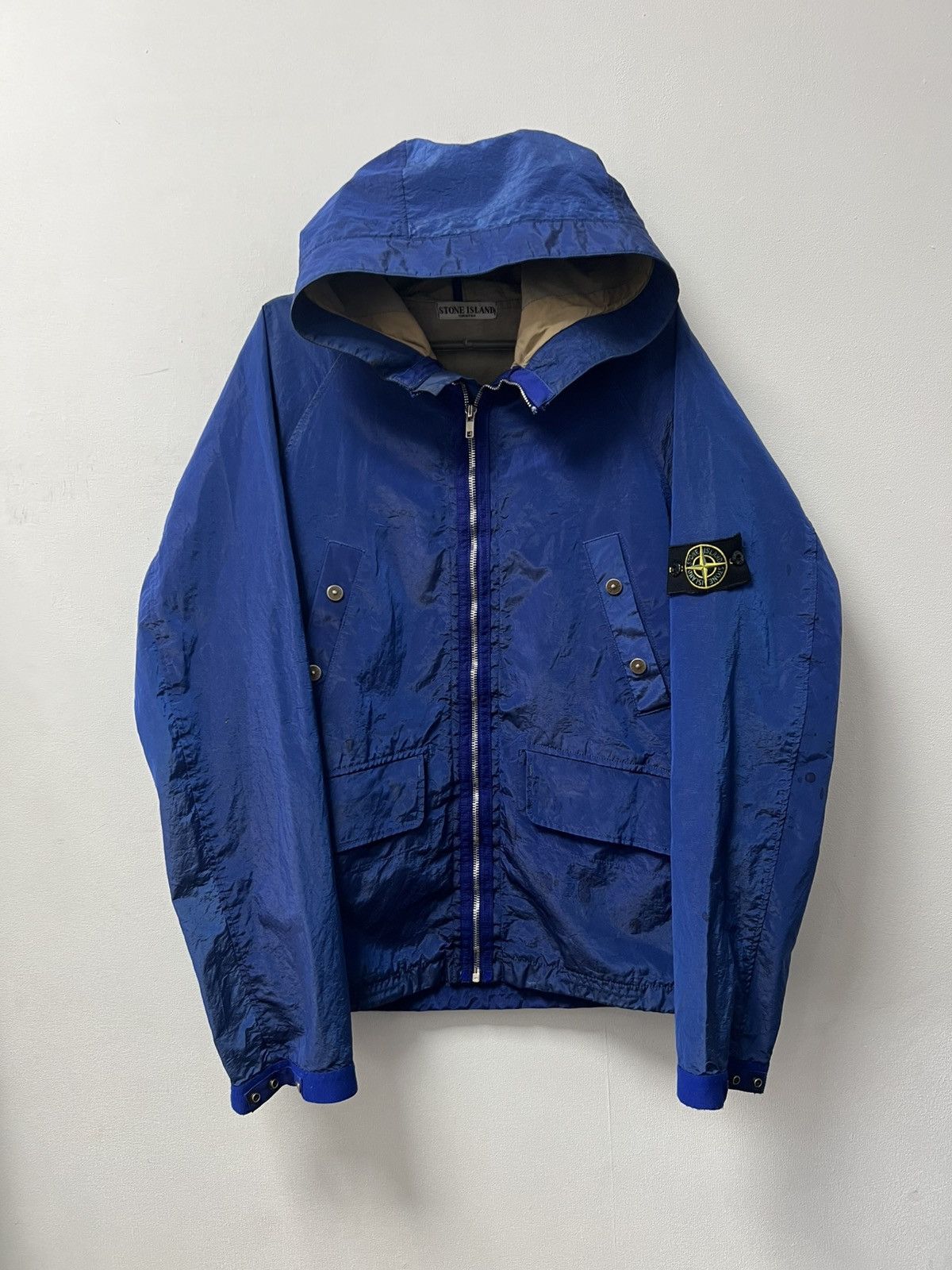Stone Island Rare Vintage Stone Island Nylon Jacket Metal Blue Mens Size US L / EU 52-54 / 3 - 1 Thumbnail