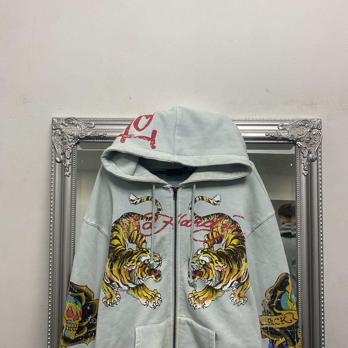 Ed Hardy Vintage Ed Hardy Zip Hoodie All Print By Christian Audigier Size US M / EU 48-50 / 2 - 2 Thumbnail