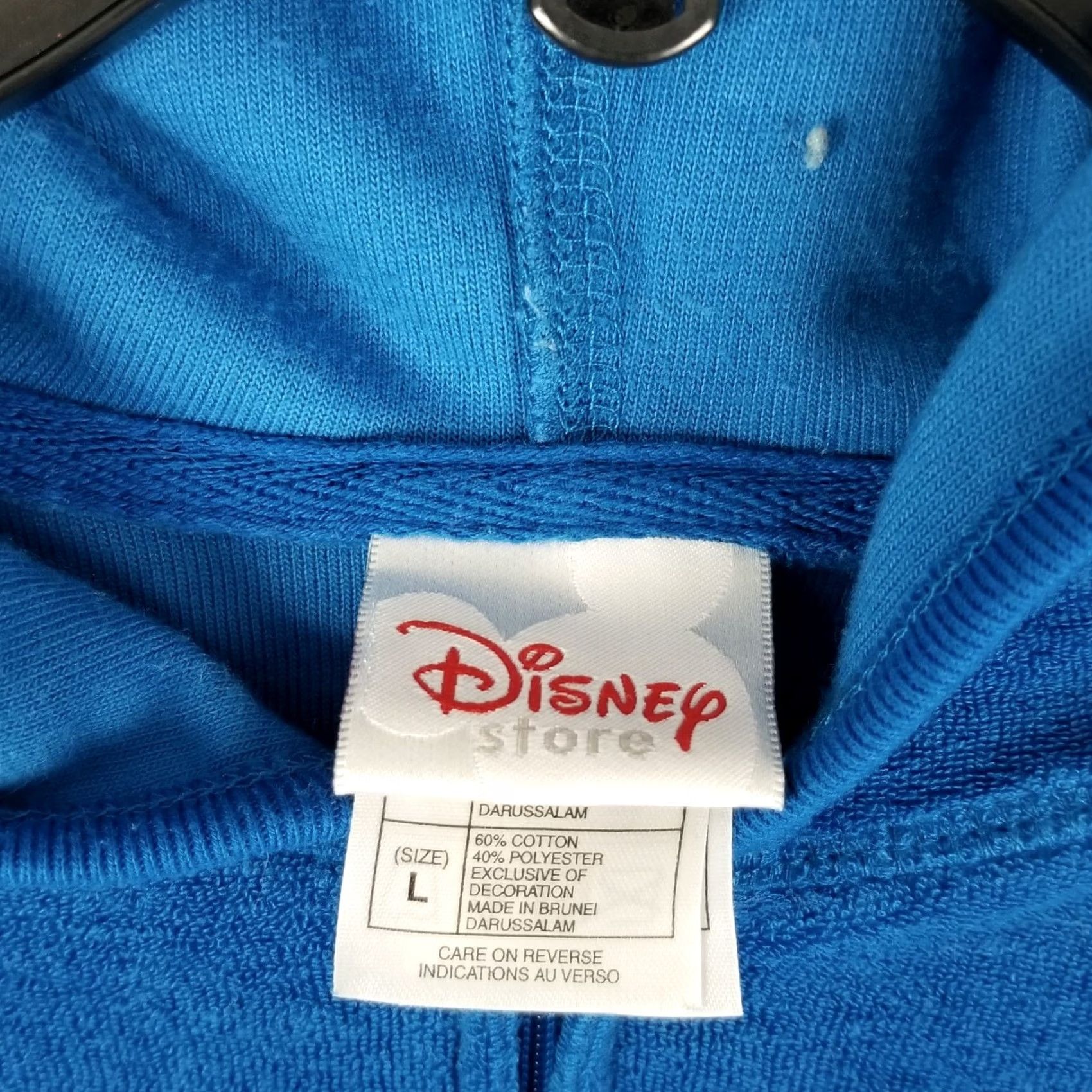 Disney Tinker Bell Sweatshirt Women Large Blue Disney Store Hooded Jacket Terry Cloth Size L / US 10 / IT 46 - 3 Thumbnail