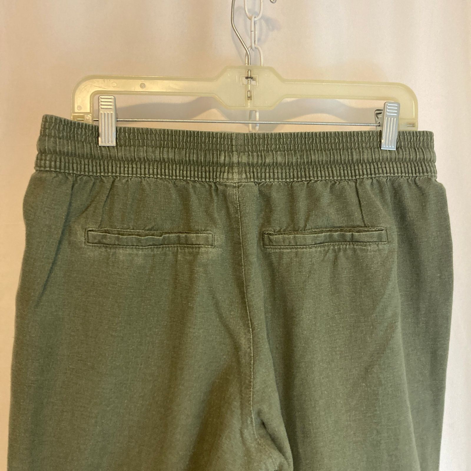 Other Time and Tru Linen Blend Green Drawstring Jogger Pants Size 27" / US 4 / IT 40 - 6 Thumbnail