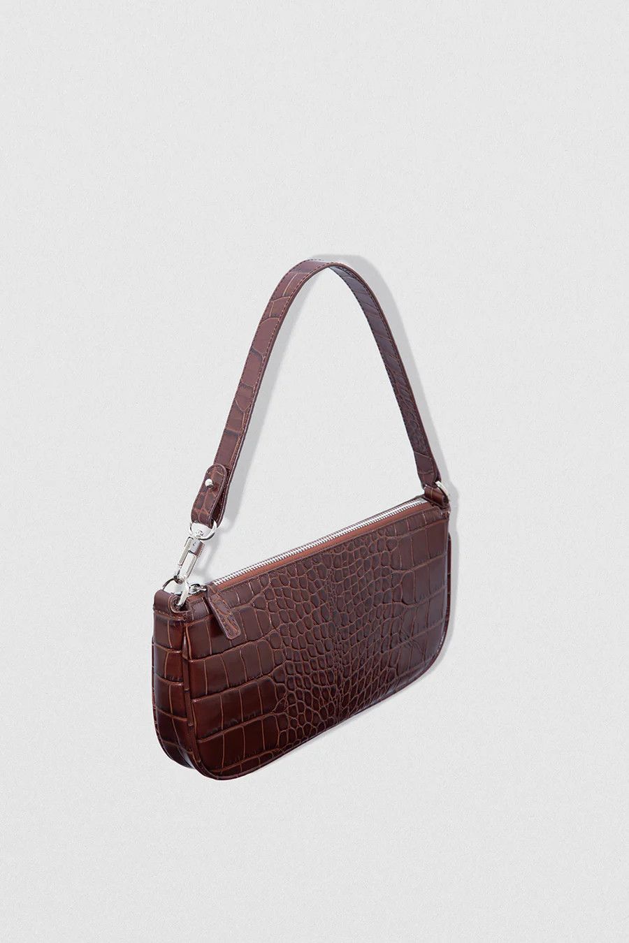 By Far o1mle1224 Size: OS/Croco Embossed Leather Bag Burgandy Size ONE SIZE - 3 Thumbnail