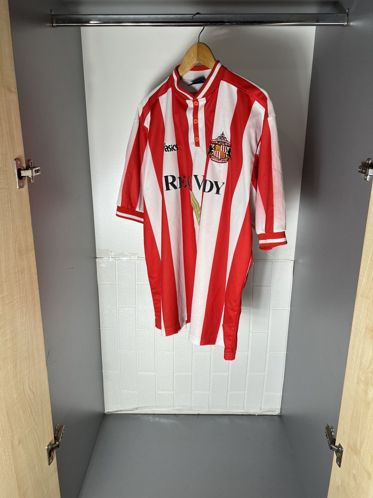 Asics VINTAGE ASICS FC SUNDERLAND ENGLAND SOCCER JERSEY RETRO 90s Size US XXL / EU 58 / 5 - 8 Thumbnail