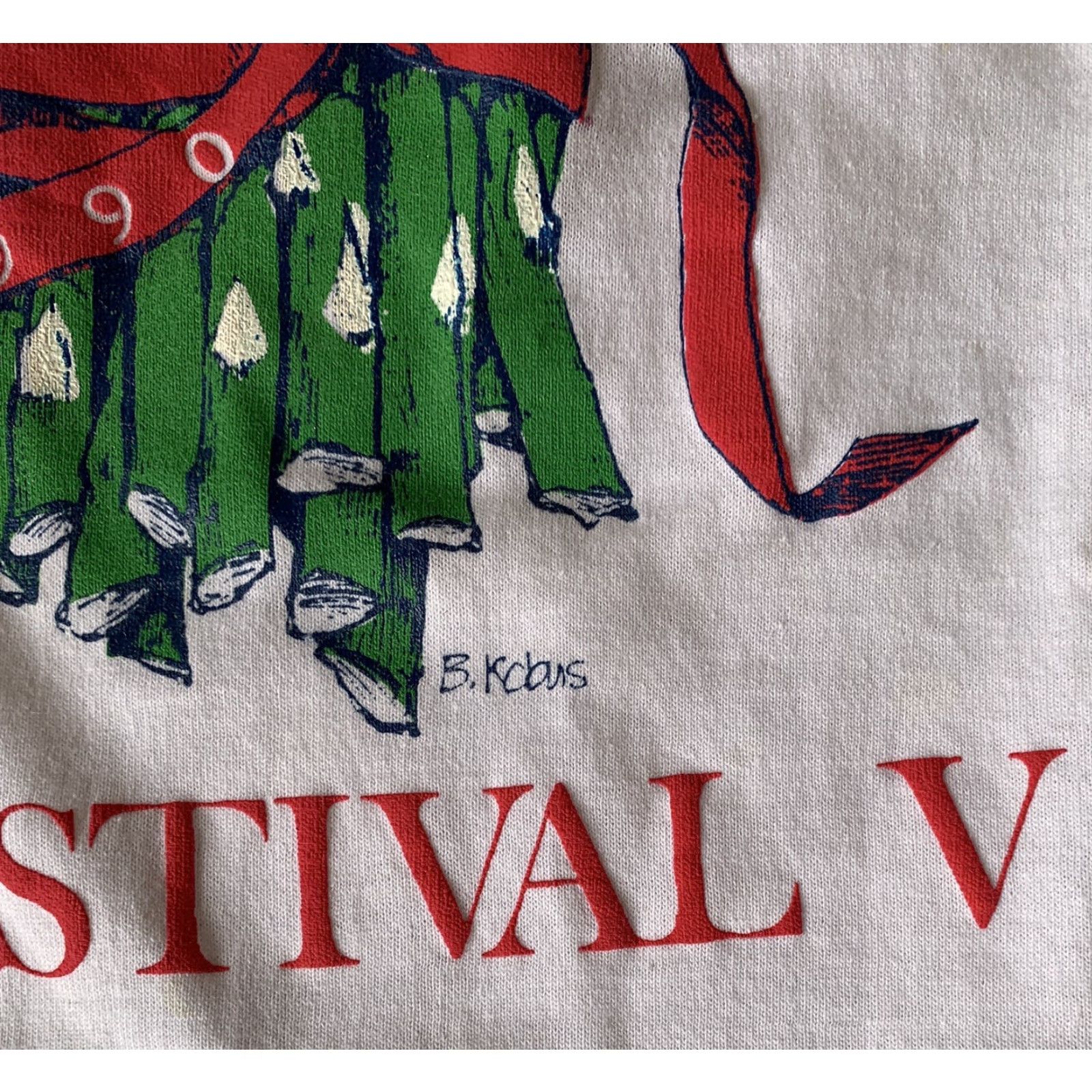 Vintage VINTAGE Stockton Asparagus Festival V T-Shirt L Made In USA White Size US L / EU 52-54 / 3 - 6 Thumbnail