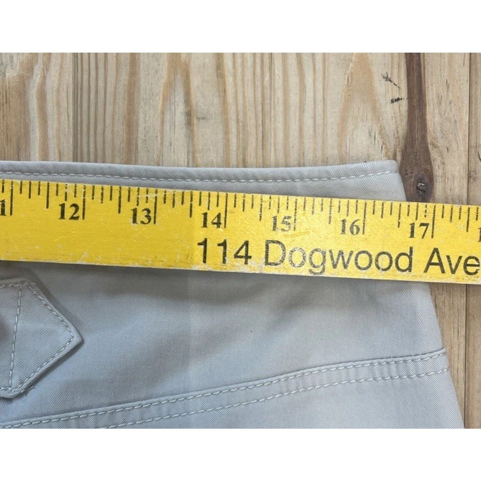 Express EXPRESS Stretch Low-Slung Flare Khaki Pants Size 13/14 Size 36" / US 14 / IT 50 - 3 Thumbnail